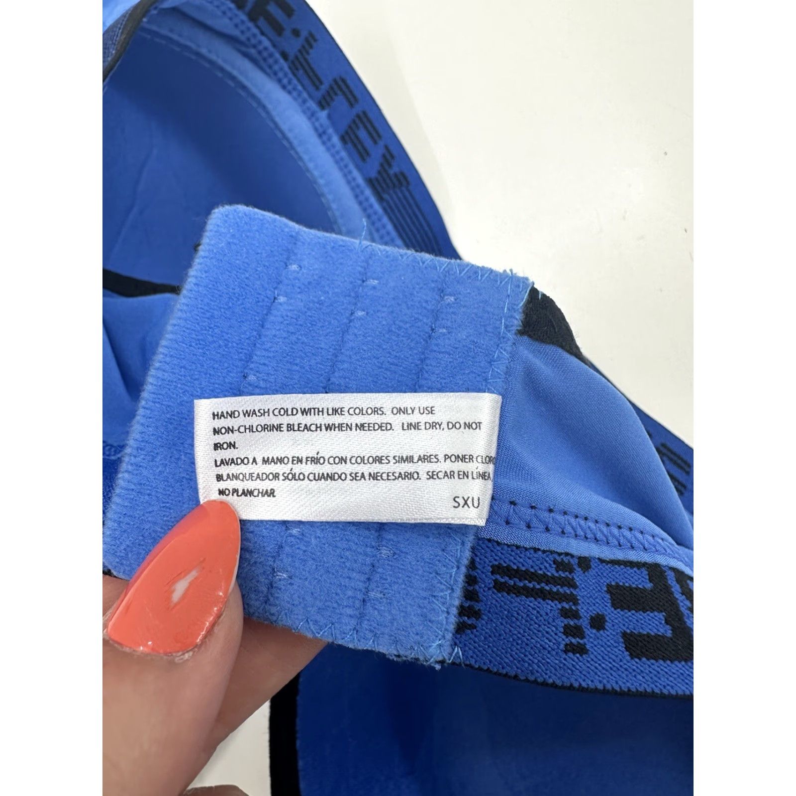 Vintage ReFlex Womens Bra Size 1X Blue Padded Sports Bra Adjustable Size ONE SIZE - 3 Thumbnail