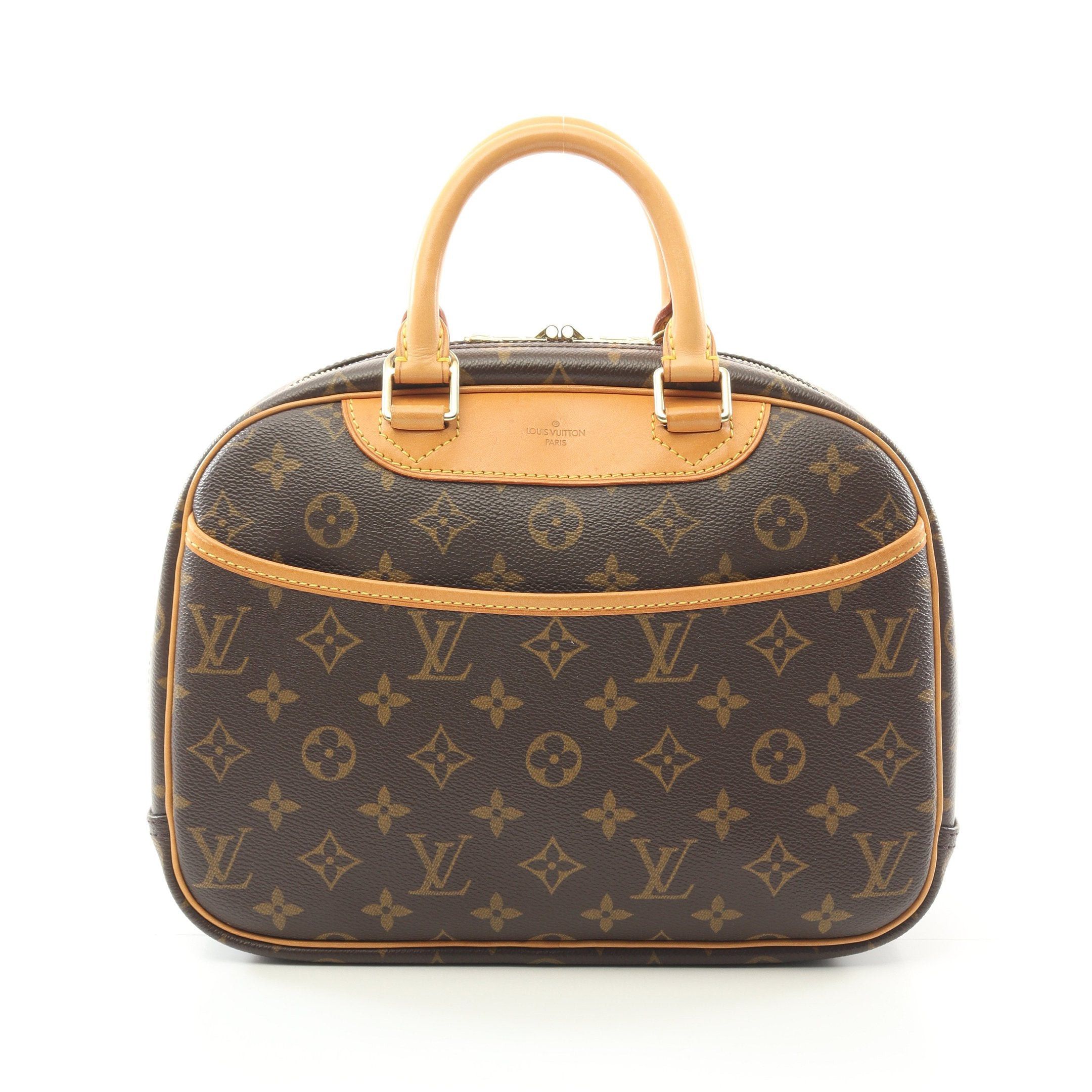 Louis Vuitton Louis Vuitton Trouville Monogram Handbag Leather Brown Size ONE SIZE - 1 Thumbnail