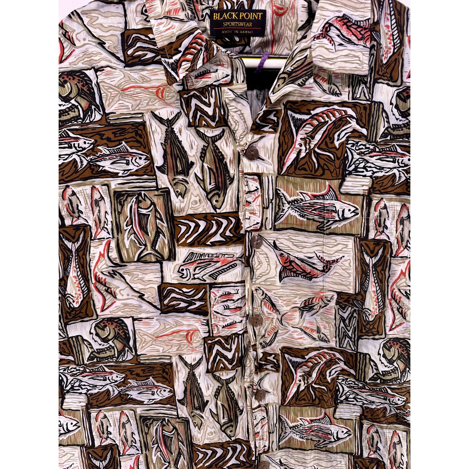 & Other Stories Tuna Fishing Theme Black Point Button Down Shirt Size XL Size US XL / EU 56 / 4 - 5 Thumbnail