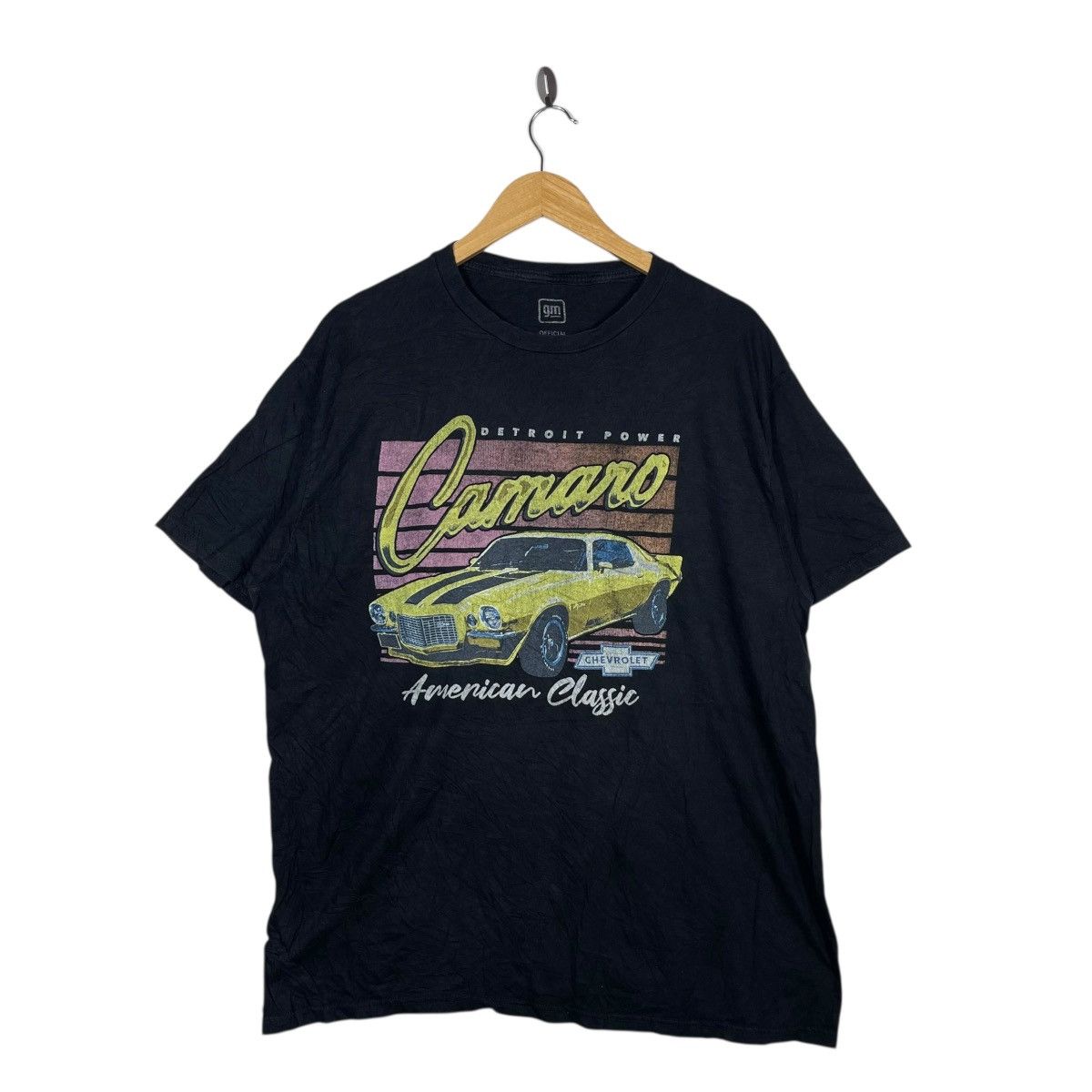 Vintage GM Chevrolet Camaro Black Graphic T Shirt Detroit Power Size US L / EU 52-54 / 3 - 1 Thumbnail