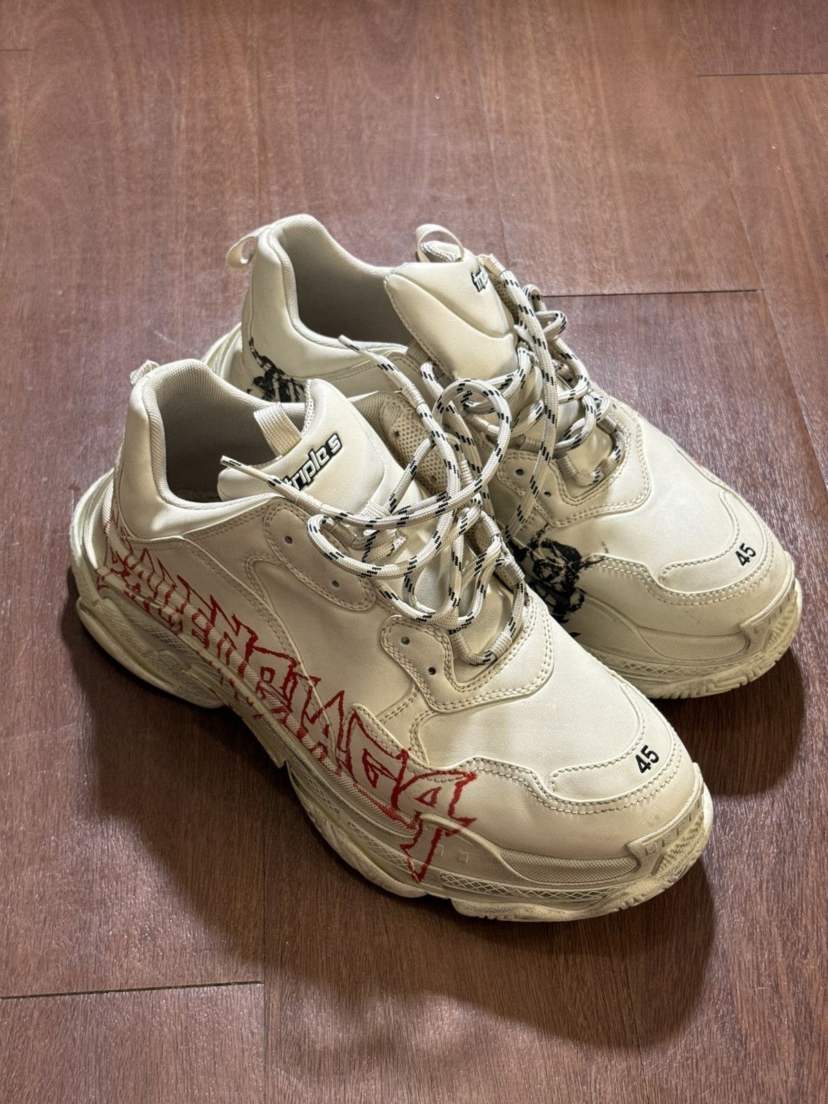 Balenciaga Balenciaga Triple S Diy Metal Shoes size 45 Size US 12 / EU 45 - 1 Thumbnail