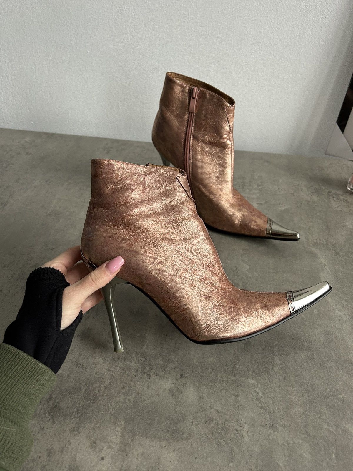 Vintage rare Y2K heels boots avant garde 00s 90s