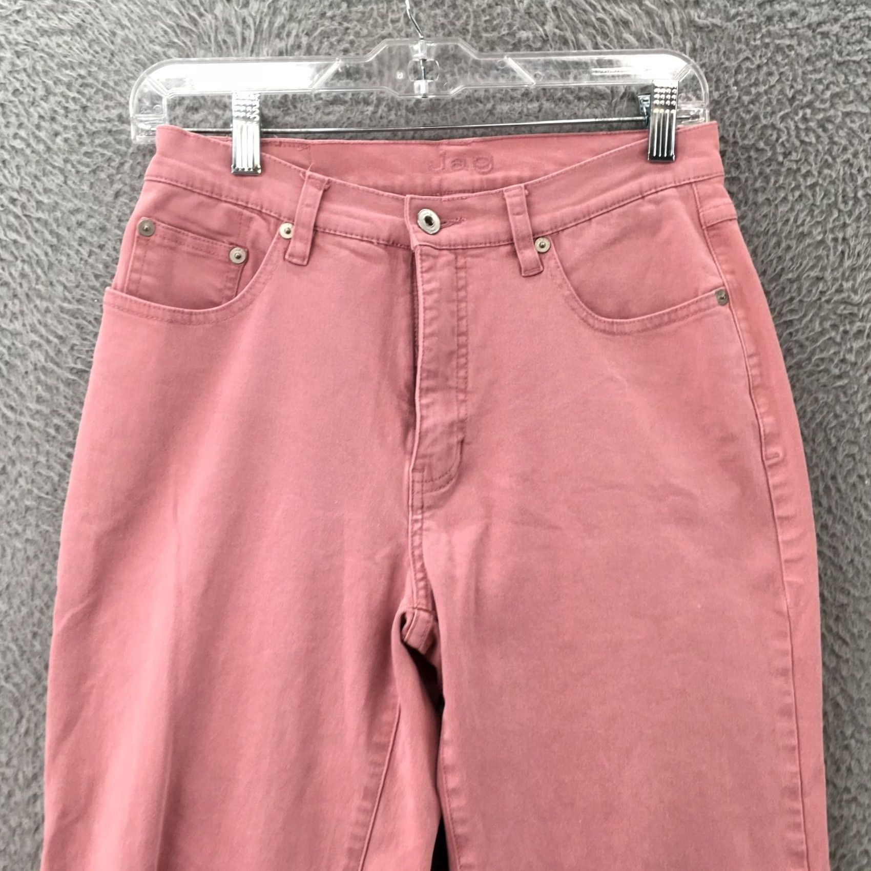 AG Jeans Jag Jeans Skinny Jeans Womens 4 Pink Cotton Blend Mid Rise Zip Fly 5-Pockets Size 27" / US 4 / IT 40 - 2 Thumbnail