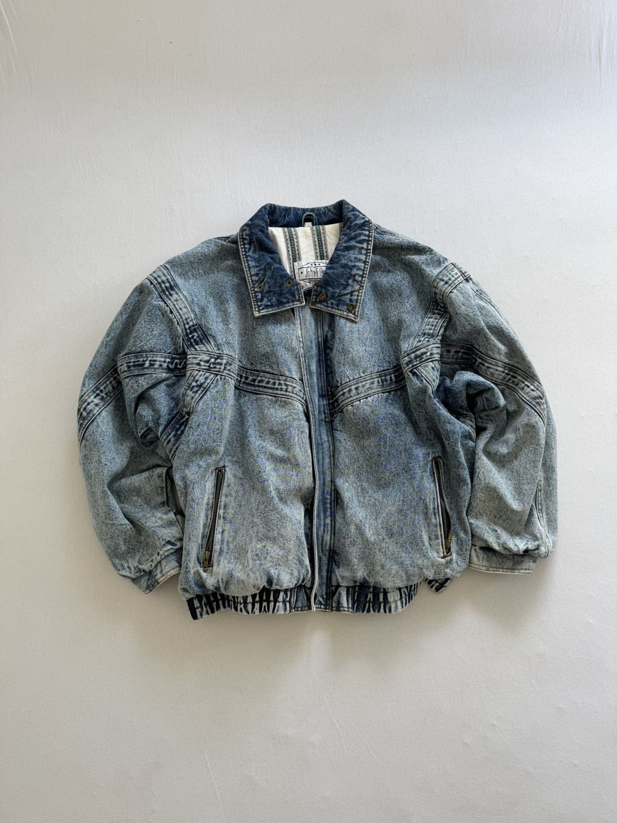 Vintage Vintage bomber denim jacket y2k 90s Size US L / EU 52-54 / 3 - 1 Thumbnail