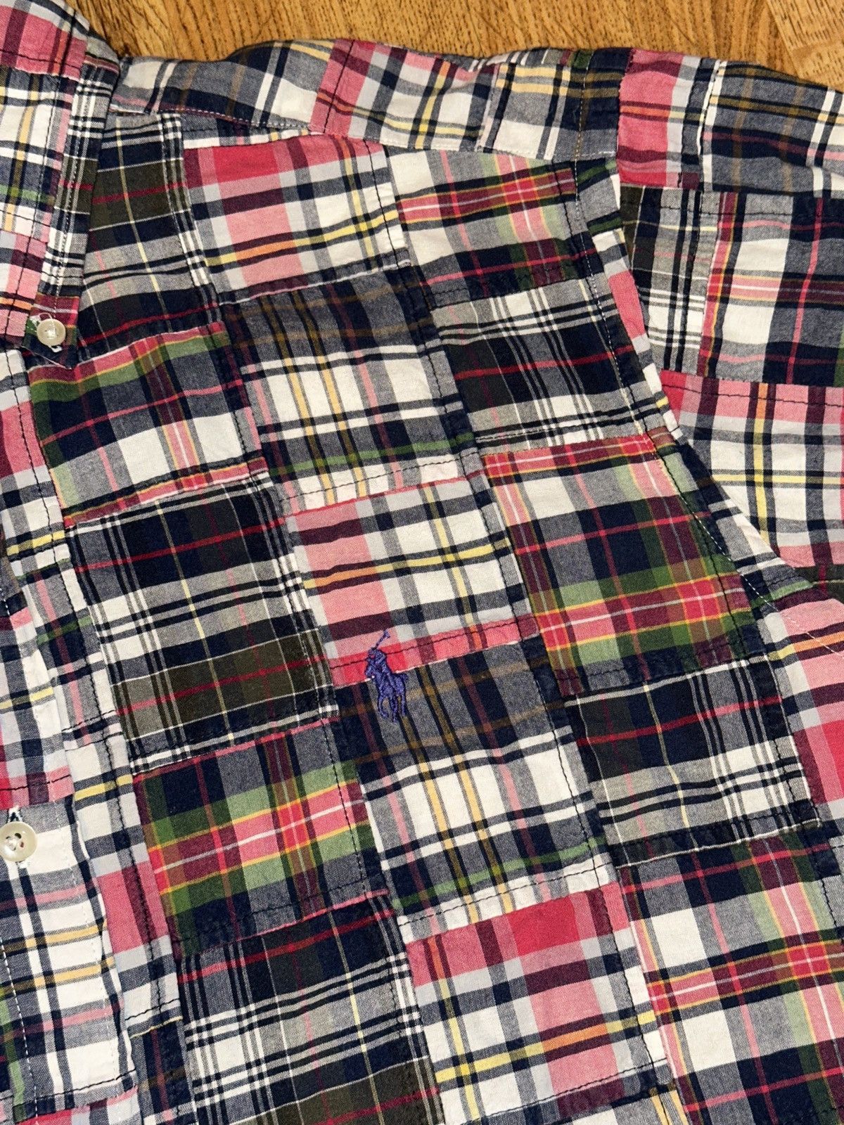 Ralph Lauren Ralph Lauren Classic Fit Madras Patchwork Plaid Button Down Size US L / EU 52-54 / 3 - 3 Thumbnail