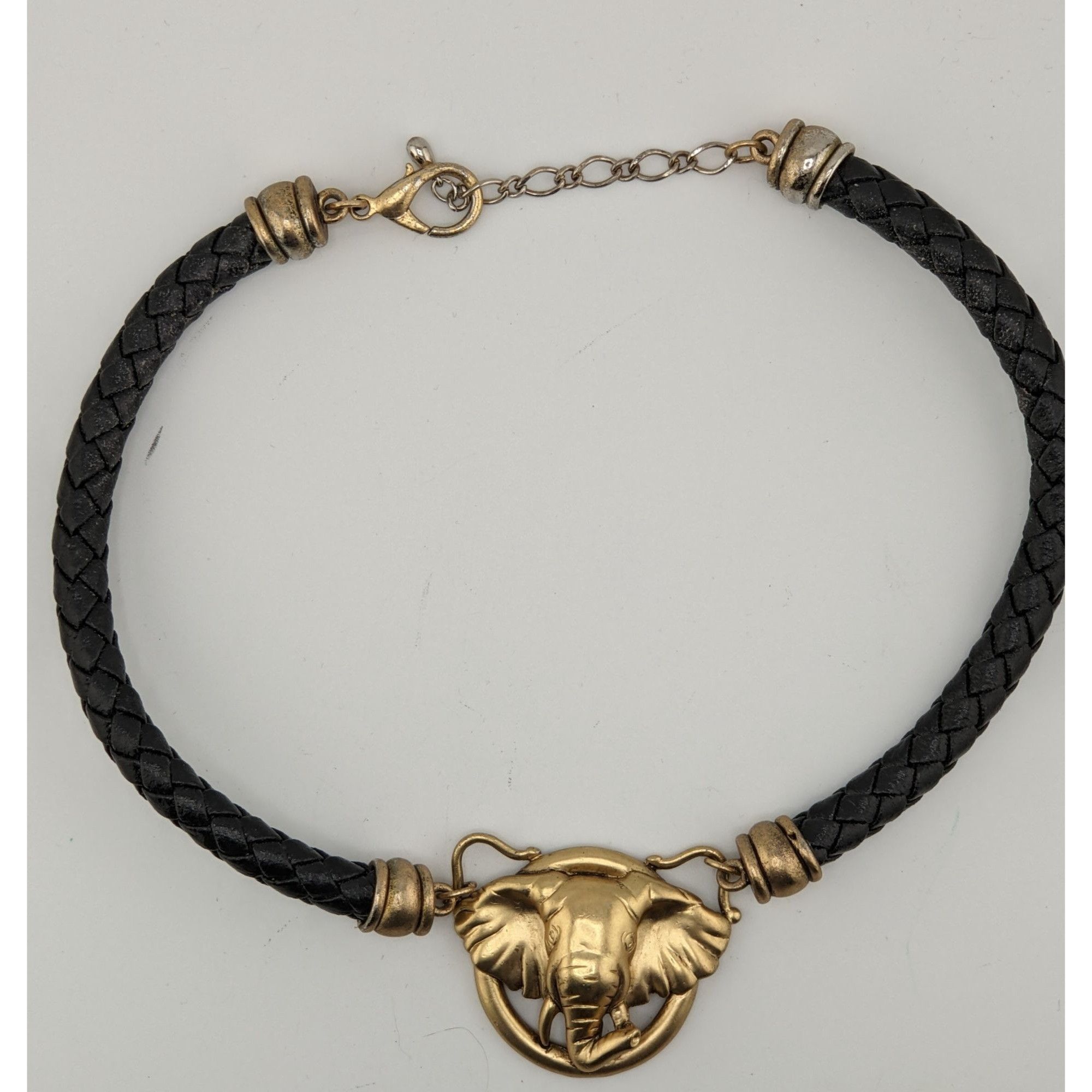 Other Elephant Pendant Necklace With Braided Black Cord & Gold-Ton Size ONE SIZE - 5 Thumbnail
