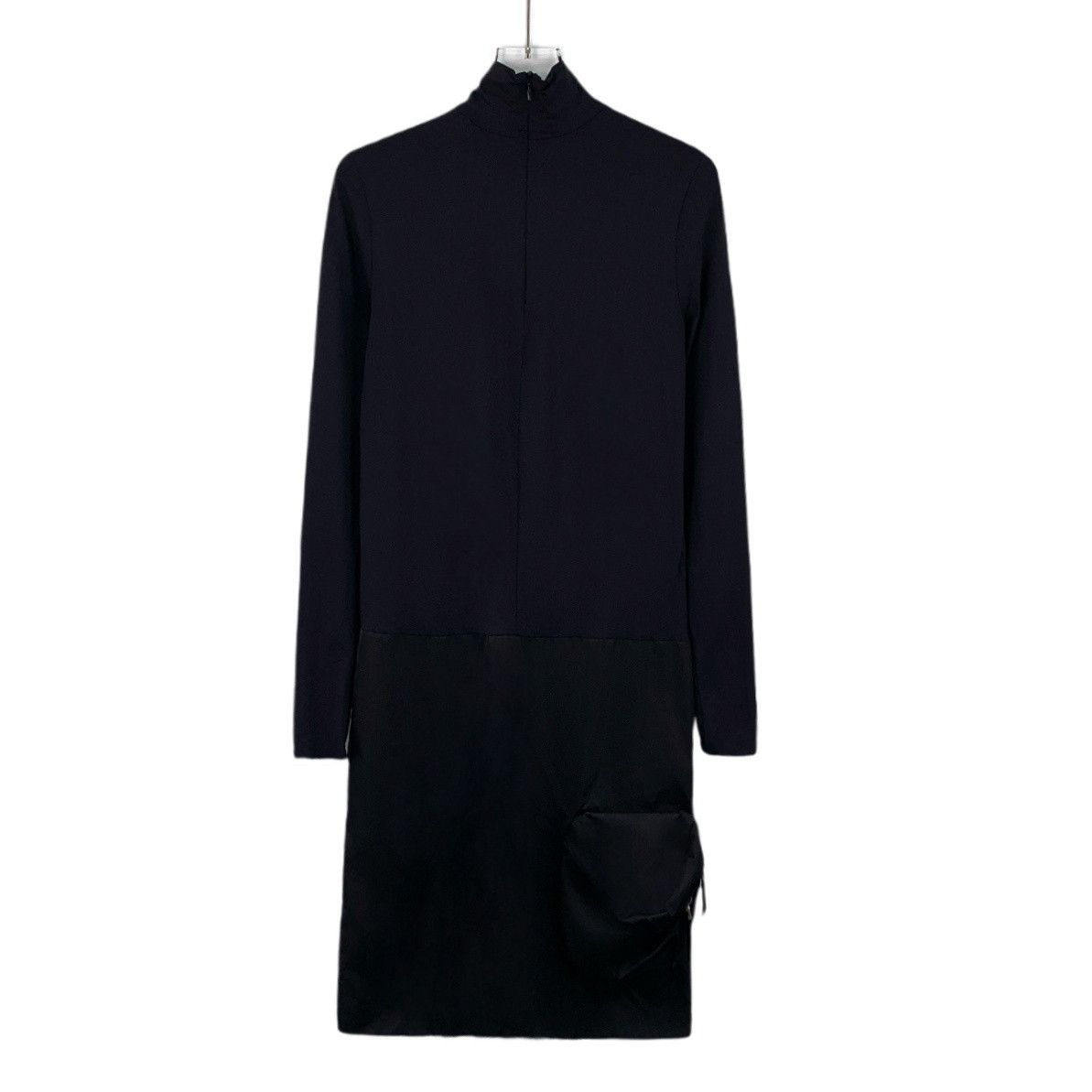 Prada Prada Dress Triangle Logo Stand Collar Black (Size 38) Size XS / US 0-2 / IT 36-38 - 8 Thumbnail