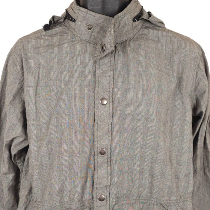 Vintage Hlaska Jacket Mens Large Gray Plaid Hooded Windbreaker Made In USA Size US L / EU 52-54 / 3 - 2 Thumbnail