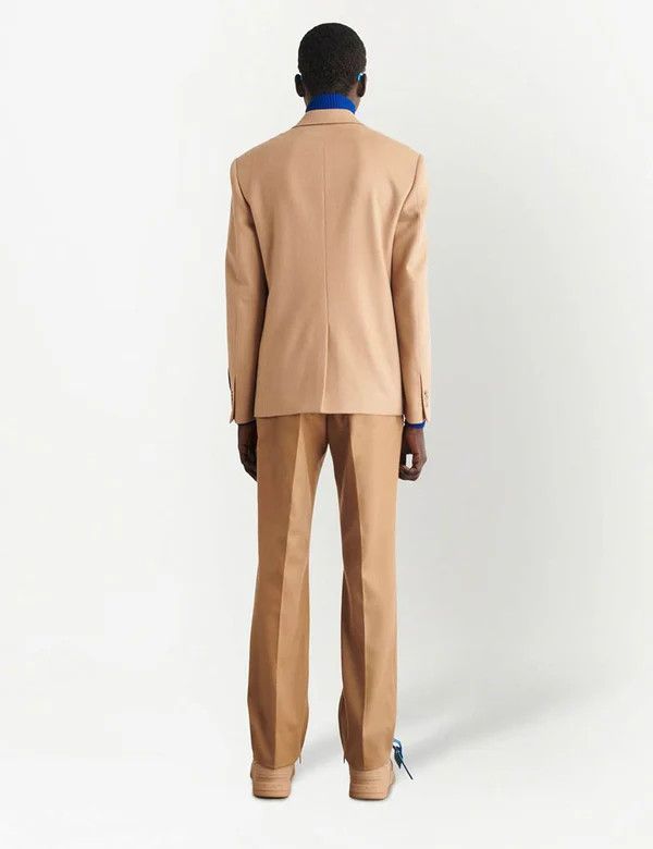 Off-White o1y0225 Logo Blazer in Camel Size US M / EU 48-50 / 2 - 6 Thumbnail