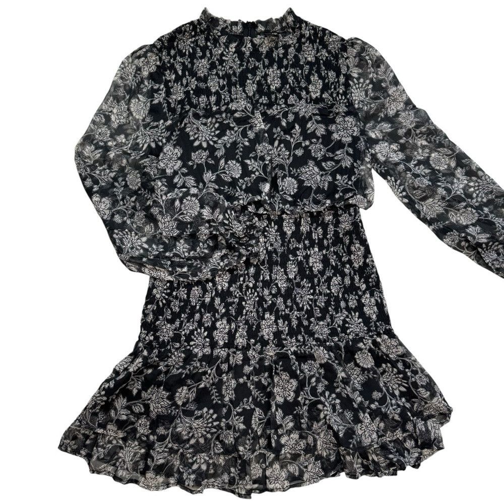 Other AQUA Floral Print Smocked Mini Dress Size L Size L / US 10 / IT 46 - 7 Thumbnail