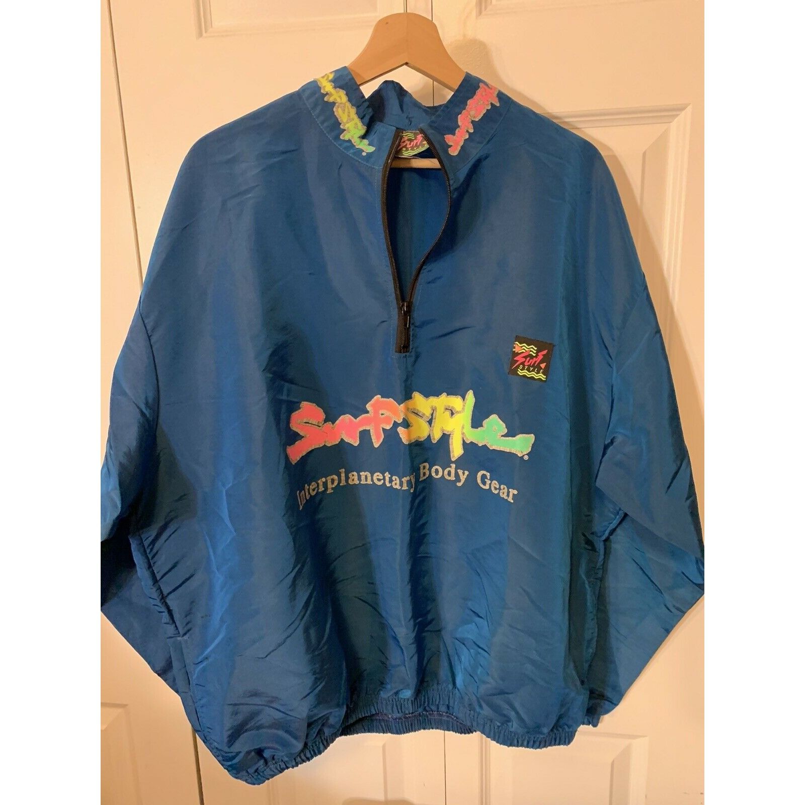 Other Surf Style Purple Iridescent Vintage 90'S 1/4 zip Pullover W Size US XL / EU 56 / 4 - 1 Thumbnail