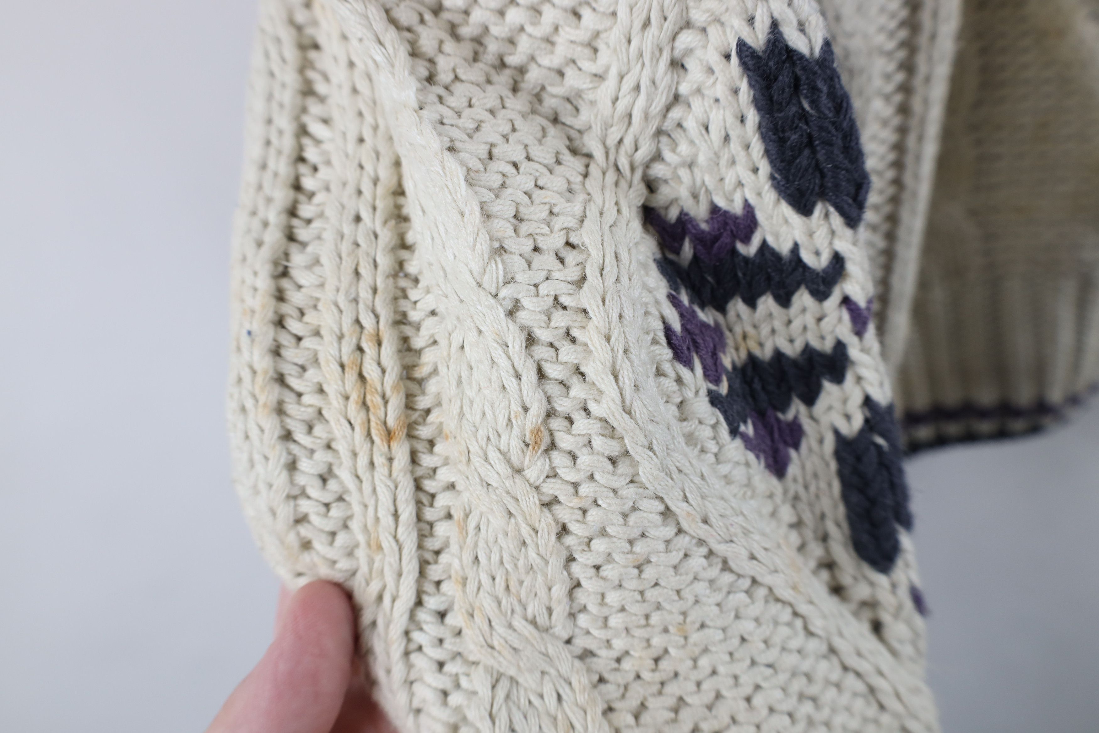 UNIONBAY Vintage 90s Streetwear Geometric Chunky Cable Knit Sweater Size L / US 10 / IT 46 - 8 Thumbnail