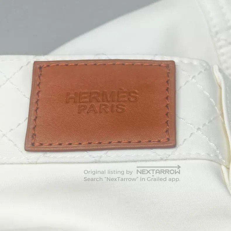 Hermes Hermes White Leather Tag Trousers Size 25" / US 0 / IT 36 - 8 Thumbnail