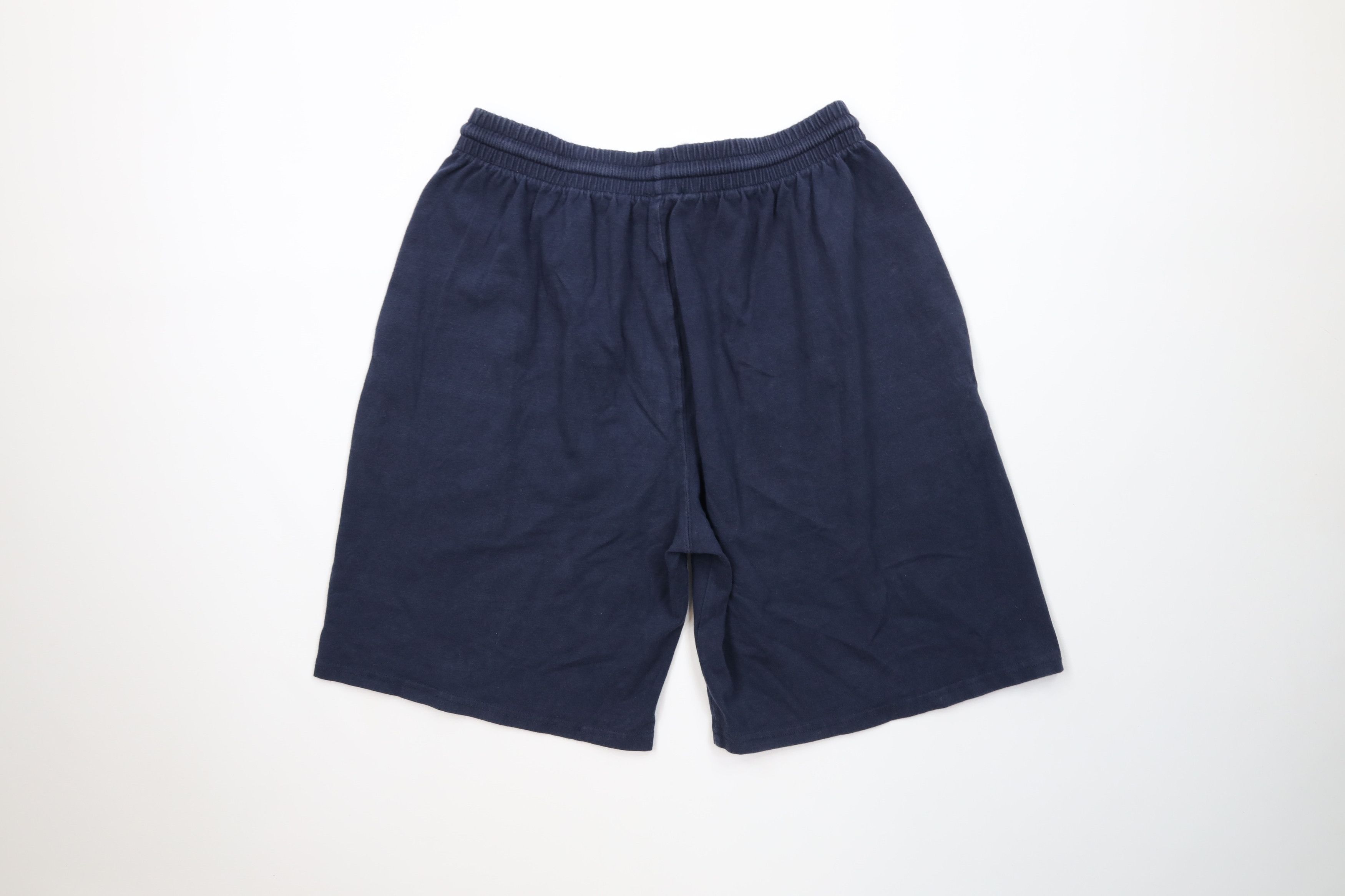 Champion Vintage 90s Champion Monochrome Above Knee Shorts Navy Blue Size US 32 / EU 48 - 8 Thumbnail
