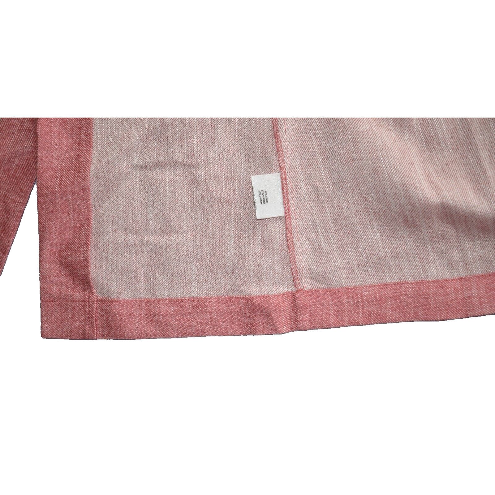 Eileen Fisher NEW EILEEN FISHER Pink Linen Cotton Trench Over Coat Sz L Size L / US 10 / IT 46 - 7 Thumbnail