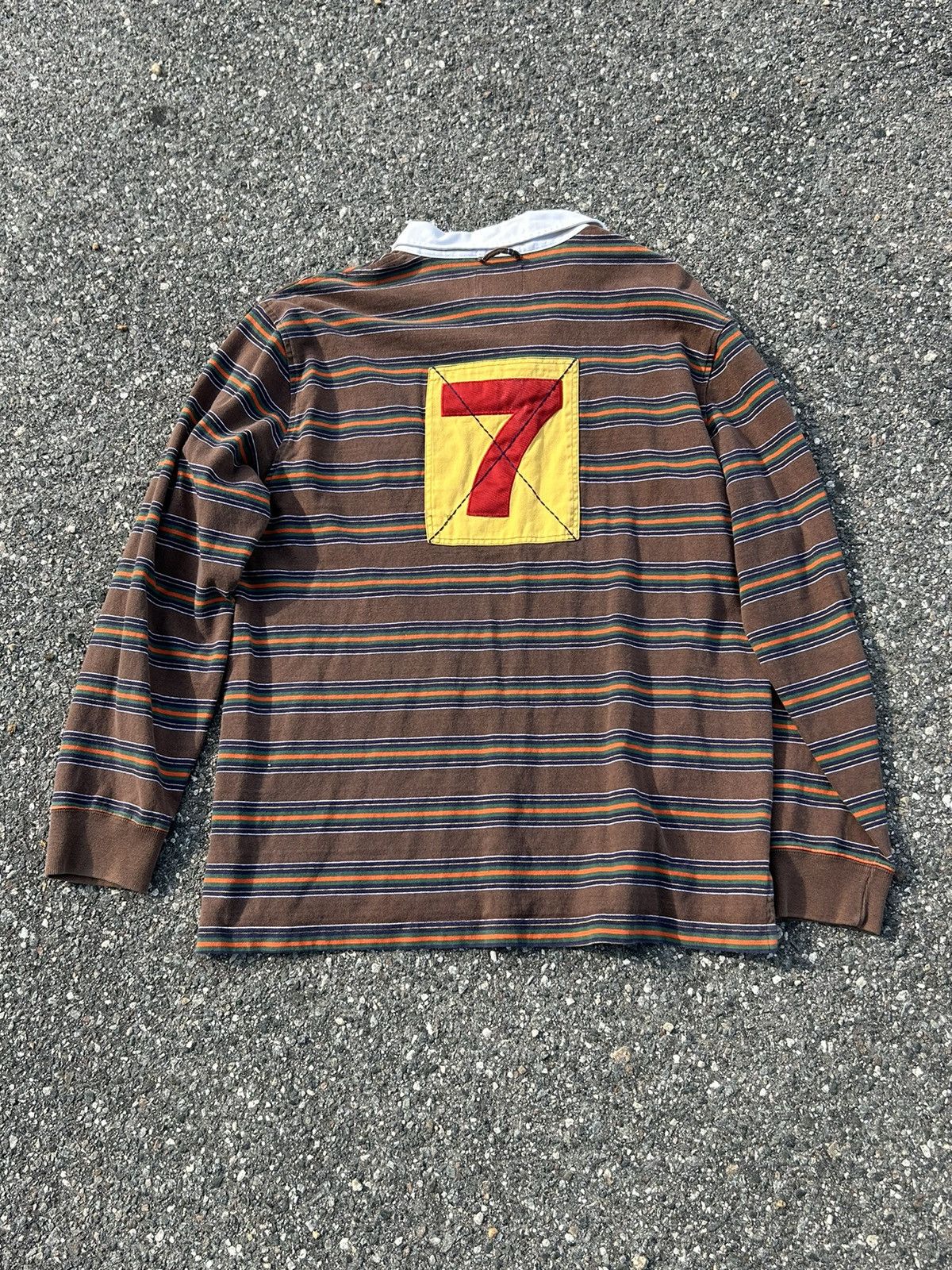 Cremieux Cremieux Giant 7 Patch Long Sleeve Polo Shirt Size US XL / EU 56 / 4 - 3 Thumbnail