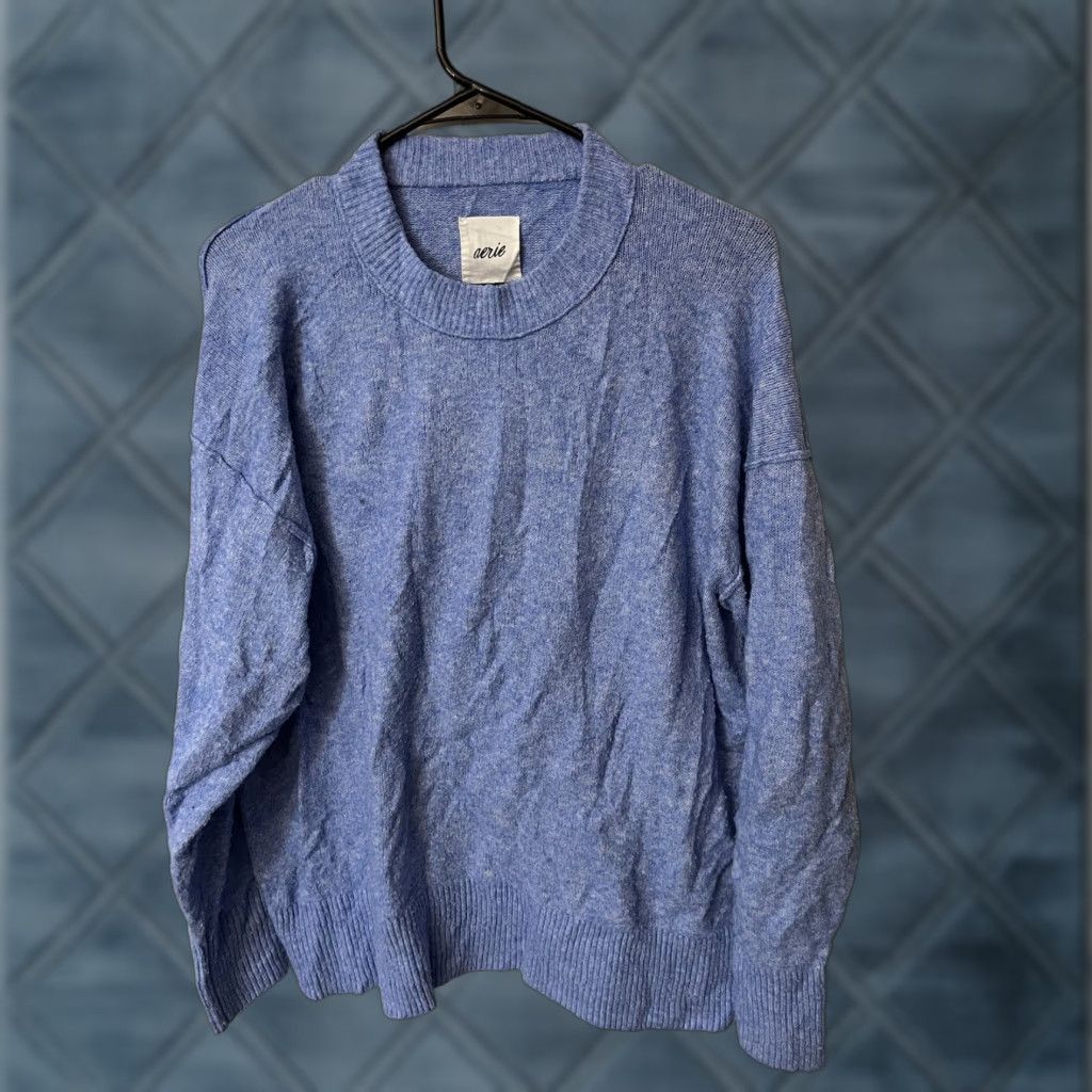 Vintage Aerie Sweater Womens Small Light Blue Long Sleeve Mock Neck Preppy Pullover Size S / US 4 / IT 40 - 1 Thumbnail