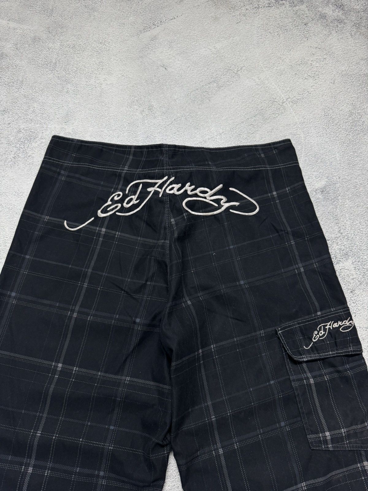 Ed Hardy Vintage Y2k Ed Hardy Skull ☠️ Shorts 00’s Size US 36 / EU 52 - 3 Thumbnail