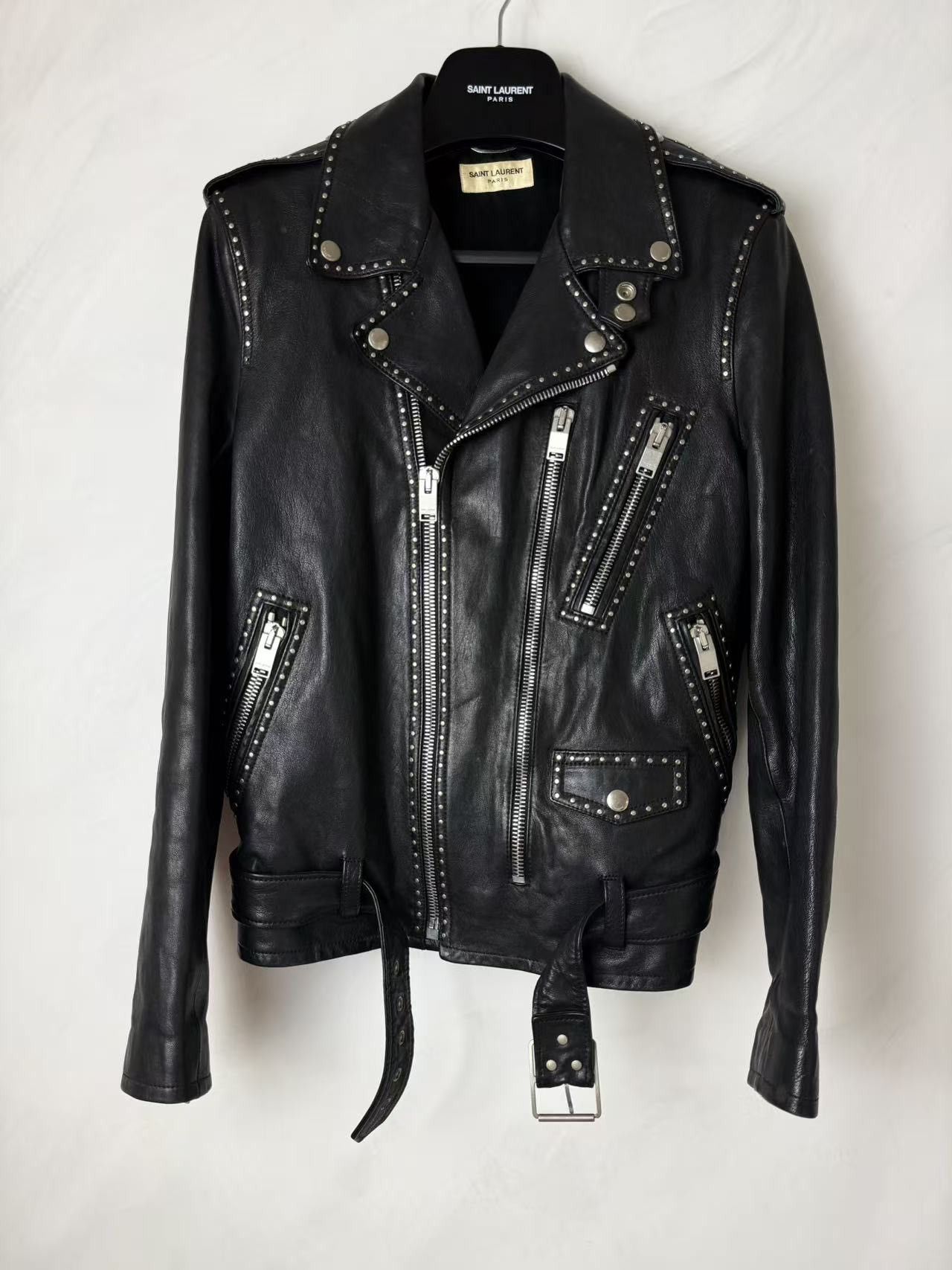 Saint Laurent Paris Rare Saint Laurent Studded Leather Jacket L17