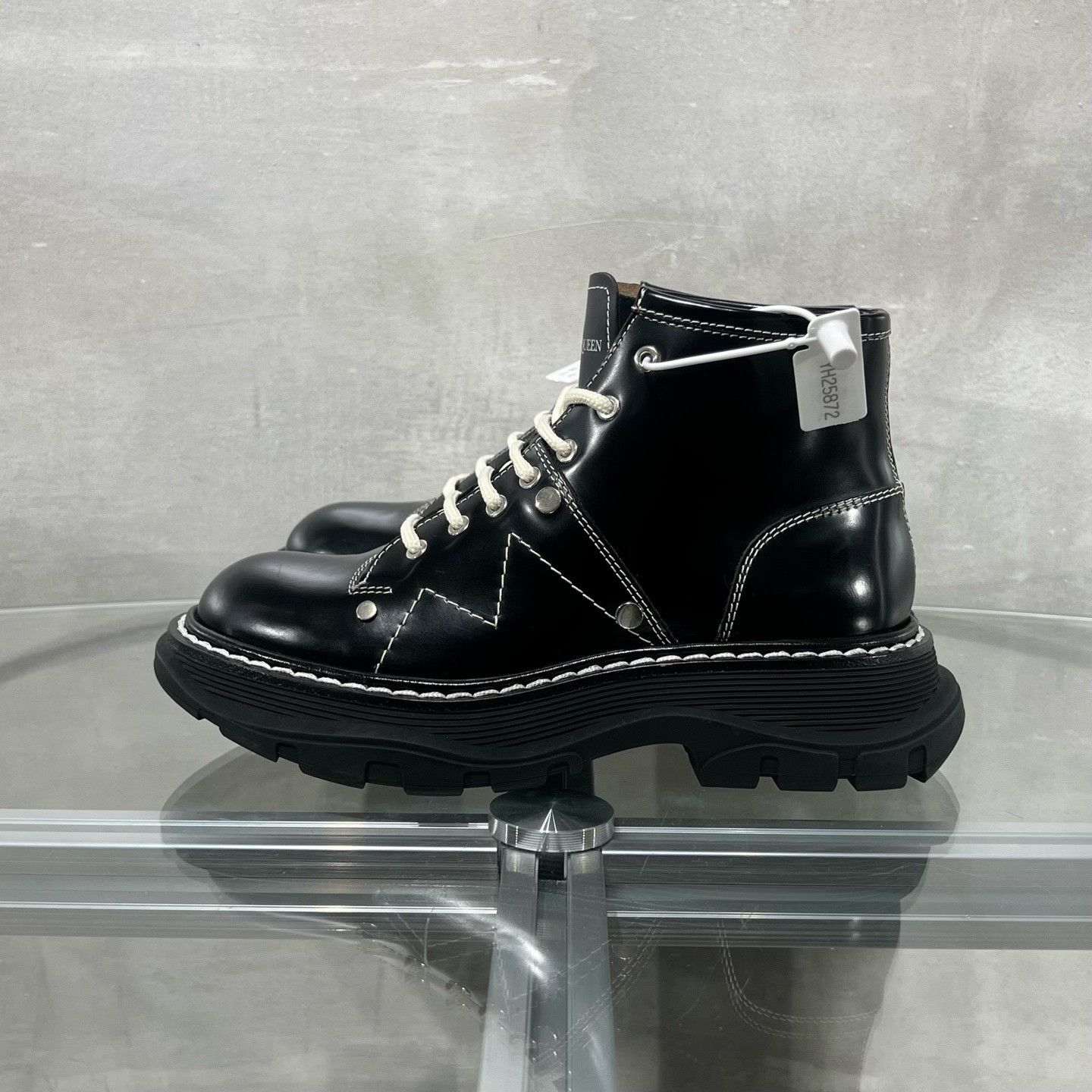 Alexander McQueen ALEXANDER MCQUEEN Tread Black Short Boots| Size US 4.5 / IT 34.5 - 3 Thumbnail