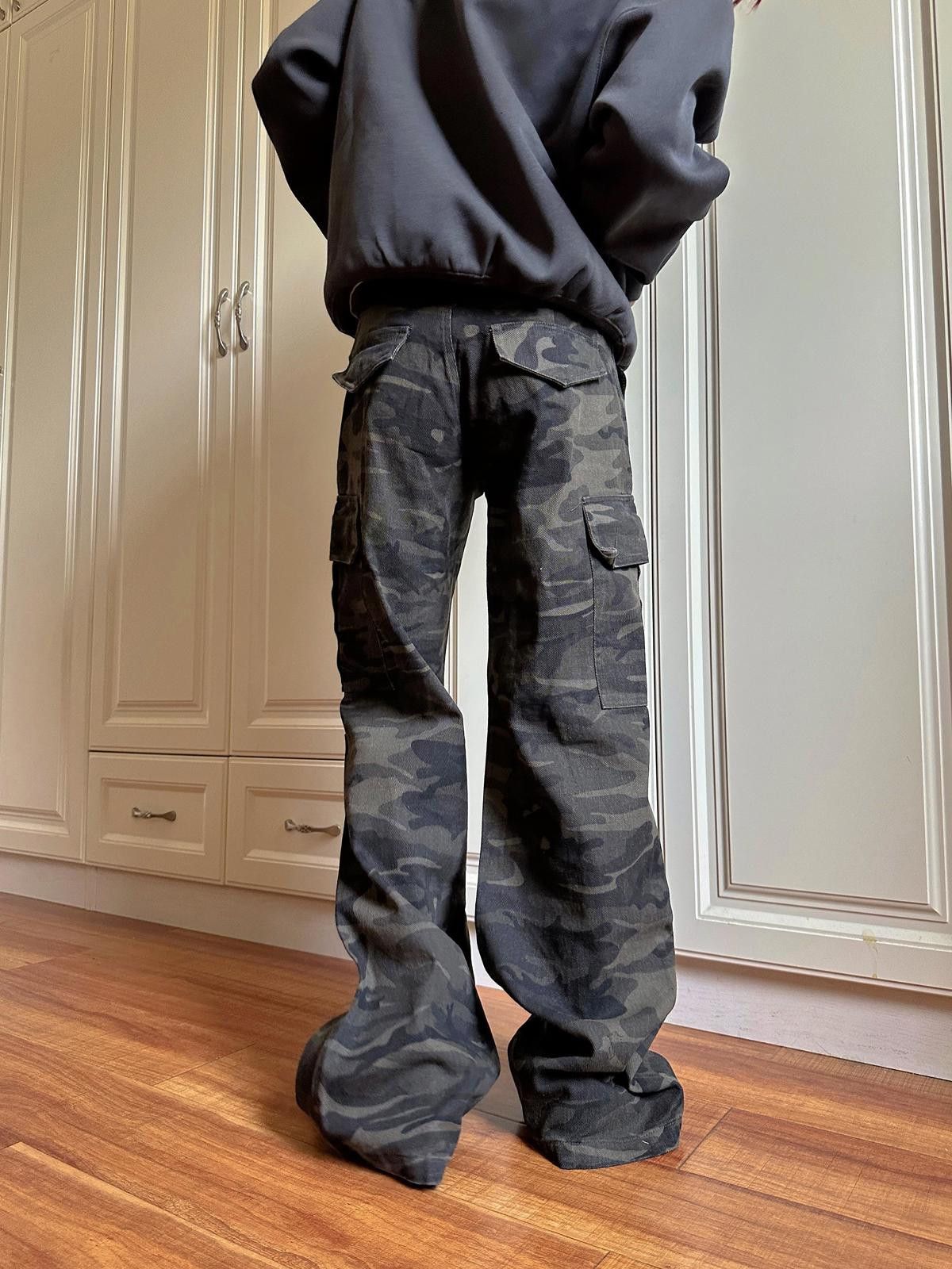 Other Green Cotton Baggy Cargo Pants Military Style Size US 32 / EU 48 - 5 Thumbnail