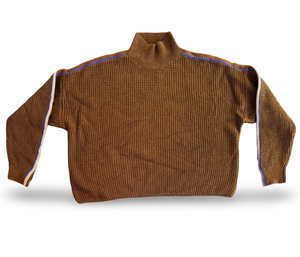 Spiritual Gangster Spiritual Gangster Brown Knit Sweater, M, Merino Blend, NWOT Size M / US 6-8 / IT 42-44 - 4 Thumbnail