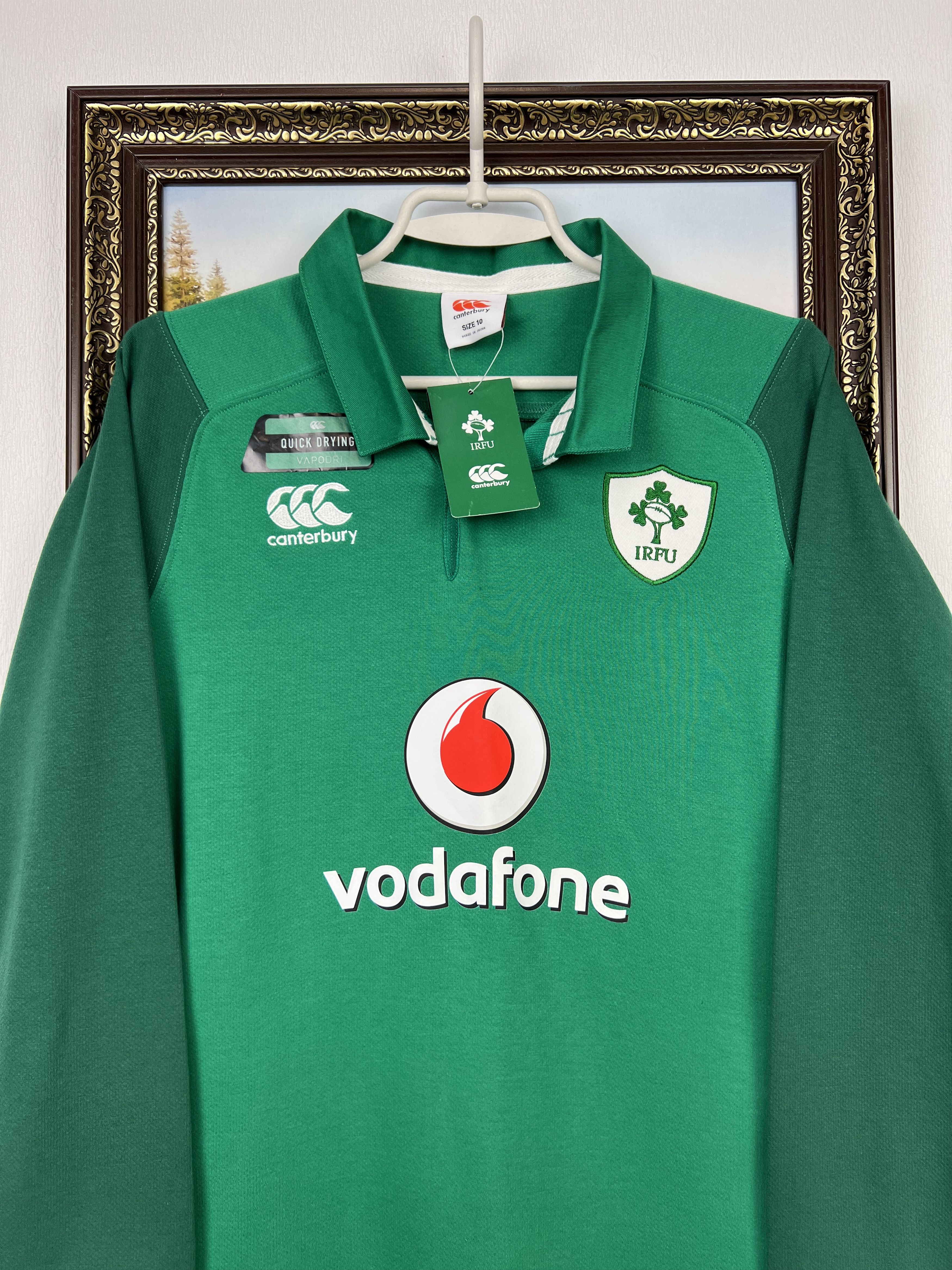 Vintage Ireland Canterbury Vodafone Rugby Jersey Long Sleeve Tee Size M / US 6-8 / IT 42-44 - 2 Thumbnail