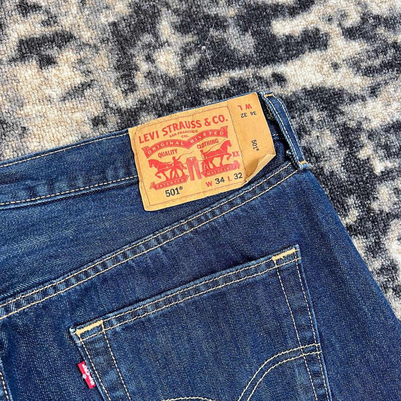 Levi's 501 Levis Vintage Straight Fit Blue Denim Jeans Size US 34 / EU 50 - 4 Thumbnail