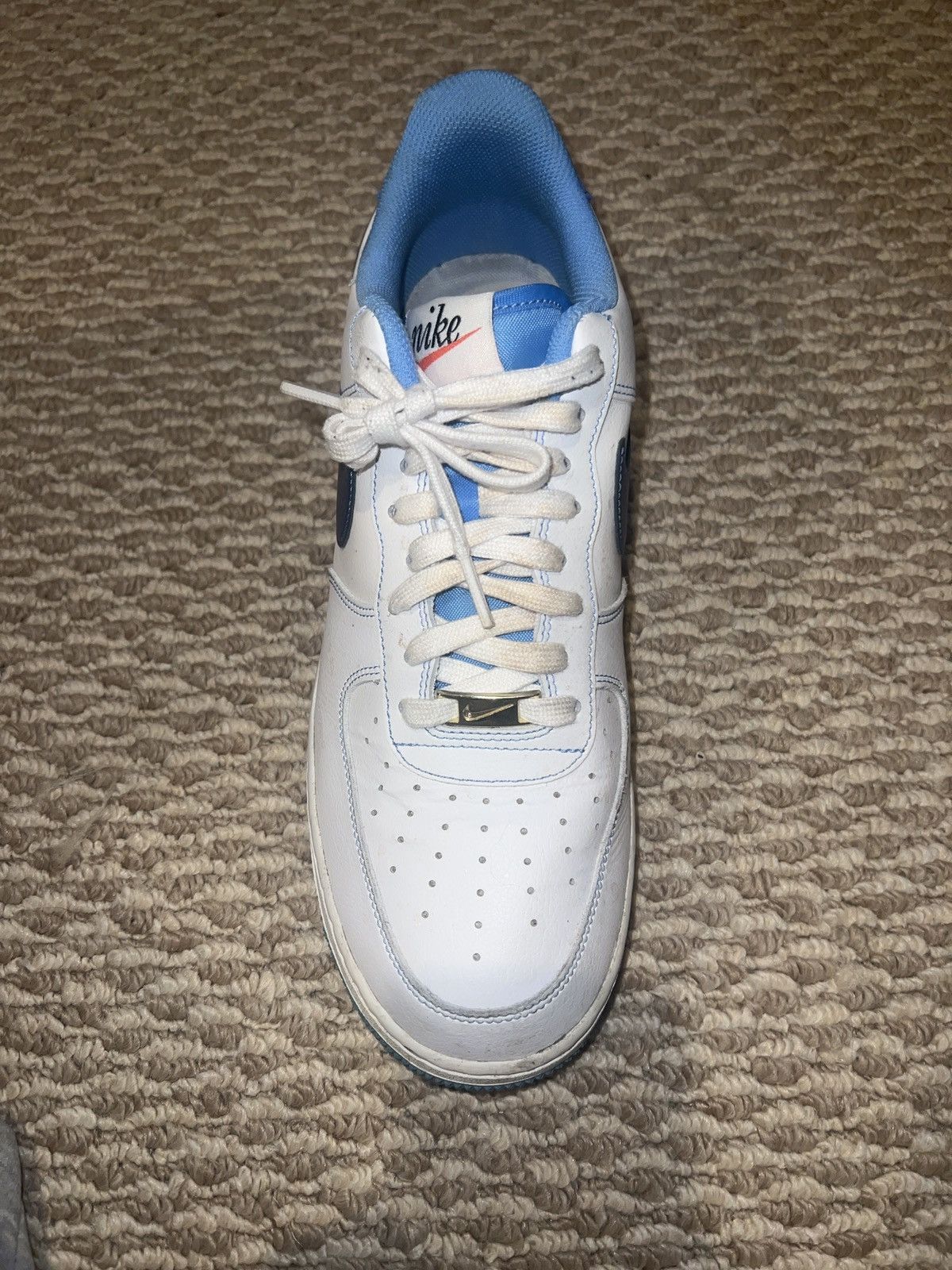 Nike Nike Air Force 1 ‘07 “First Use - white university blue” Size US 10.5 / EU 43-44 - 4 Thumbnail