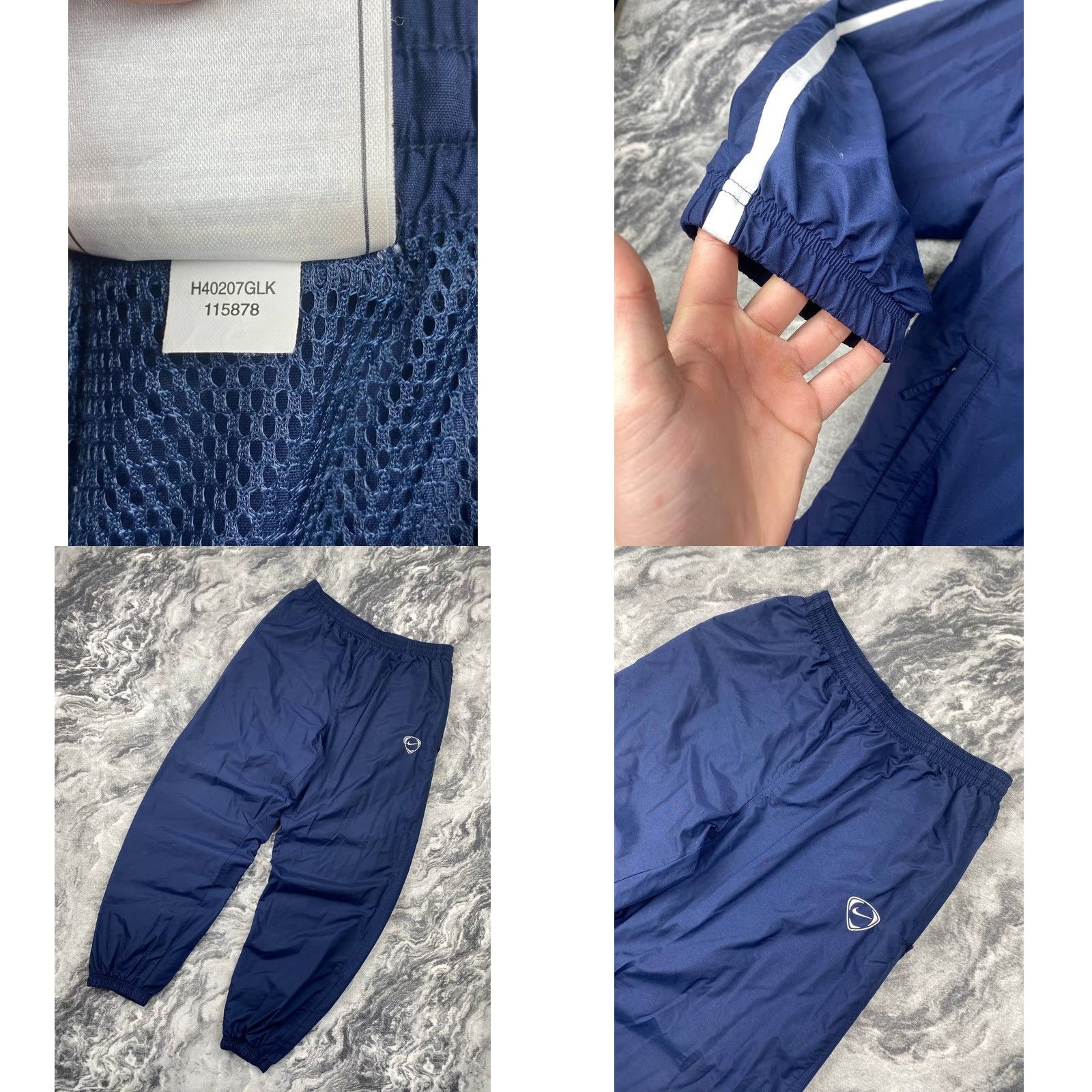 Nike VINTAGE Nike Tracksuit Jacket Pants 2 Piece XL Blue Mens Nike Tracksuit XL Blue Swoosh Y2K Size 46R - 8 Thumbnail