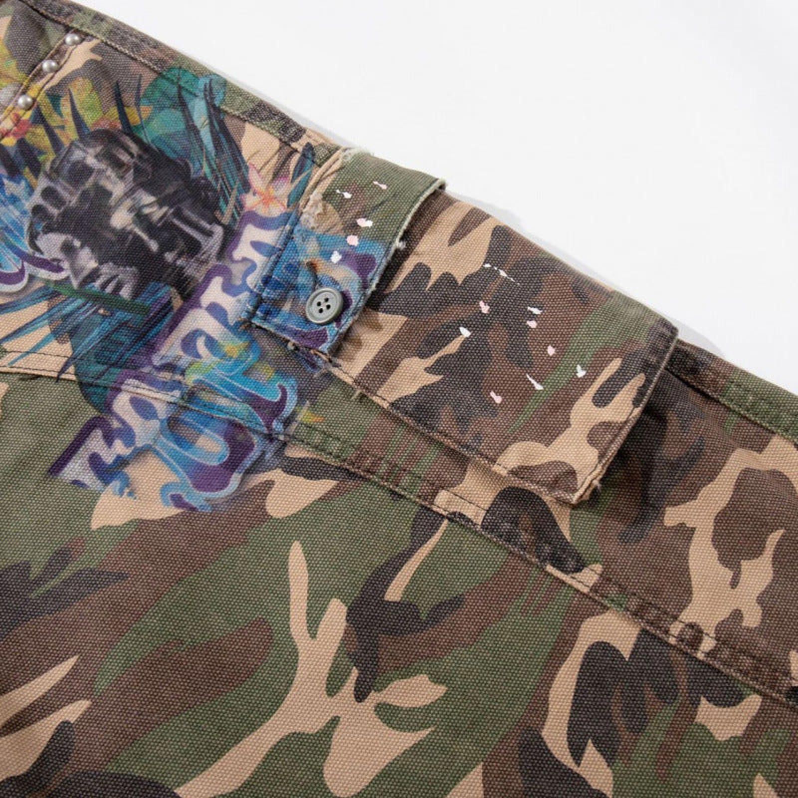 Other Green Military Camo Multi-Pocket Wide-Leg Trouser Size US 32 / EU 48 - 3 Thumbnail