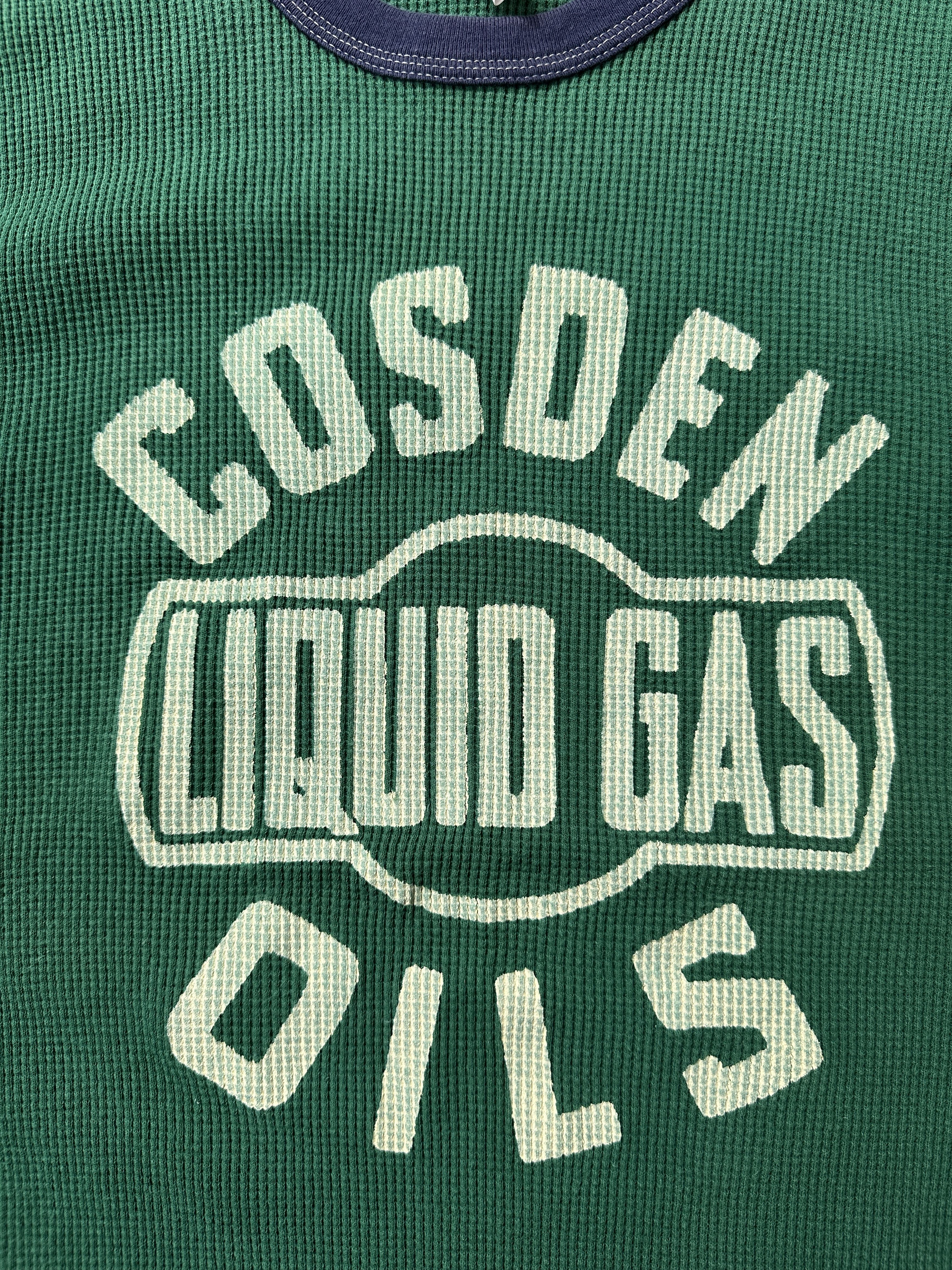 Vintage 2 TONES Power Wear Union Made USA Gas Oils Thermal tee Size US M / EU 48-50 / 2 - 3 Thumbnail