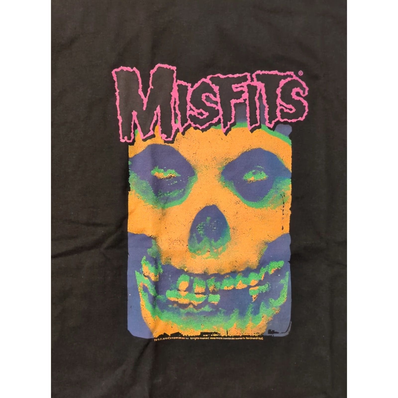VINTAGE Misfits Gildan Heavy Cotton T-Shirt XL Black Crew Neck Short Sleeve 3 Color Print Fans Mens