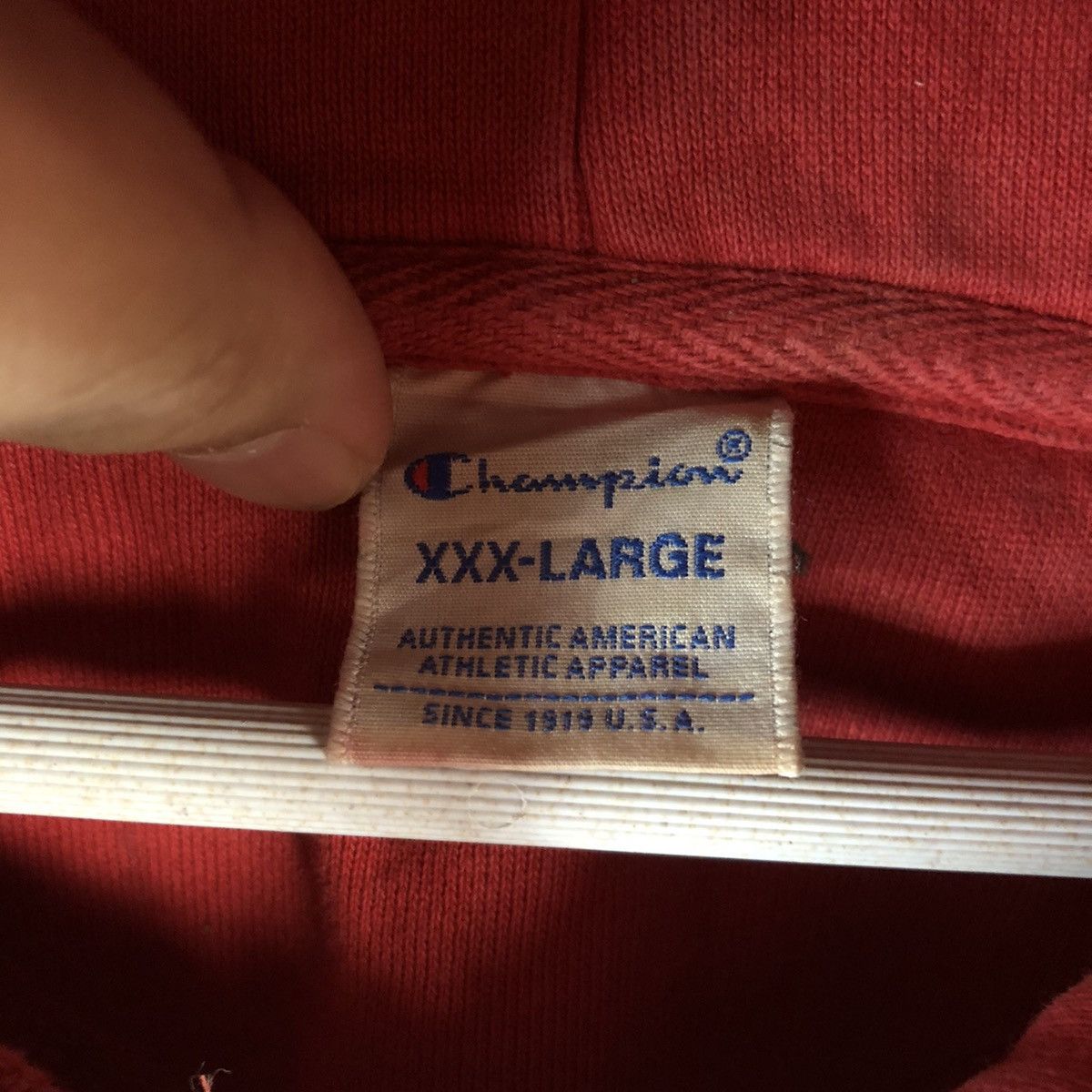 Champion DL Champion vintage Red sweatshirt Hoodie #C169 Size US XXL / EU 58 / 5 - 12 Thumbnail