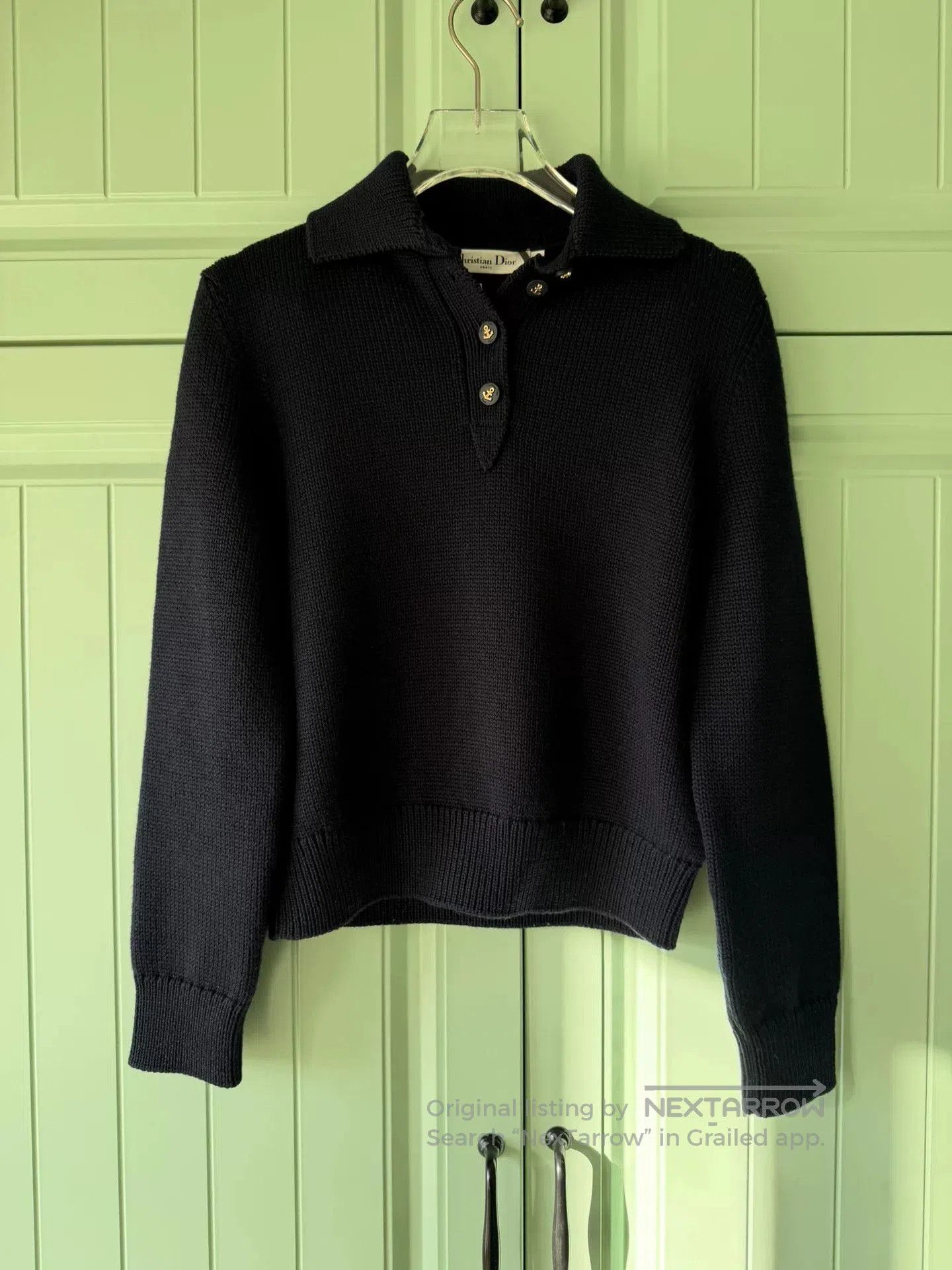 Dior Dior Polo Collar Wool Knit Sweater. Size US XXS / EU 40 - 1 Thumbnail