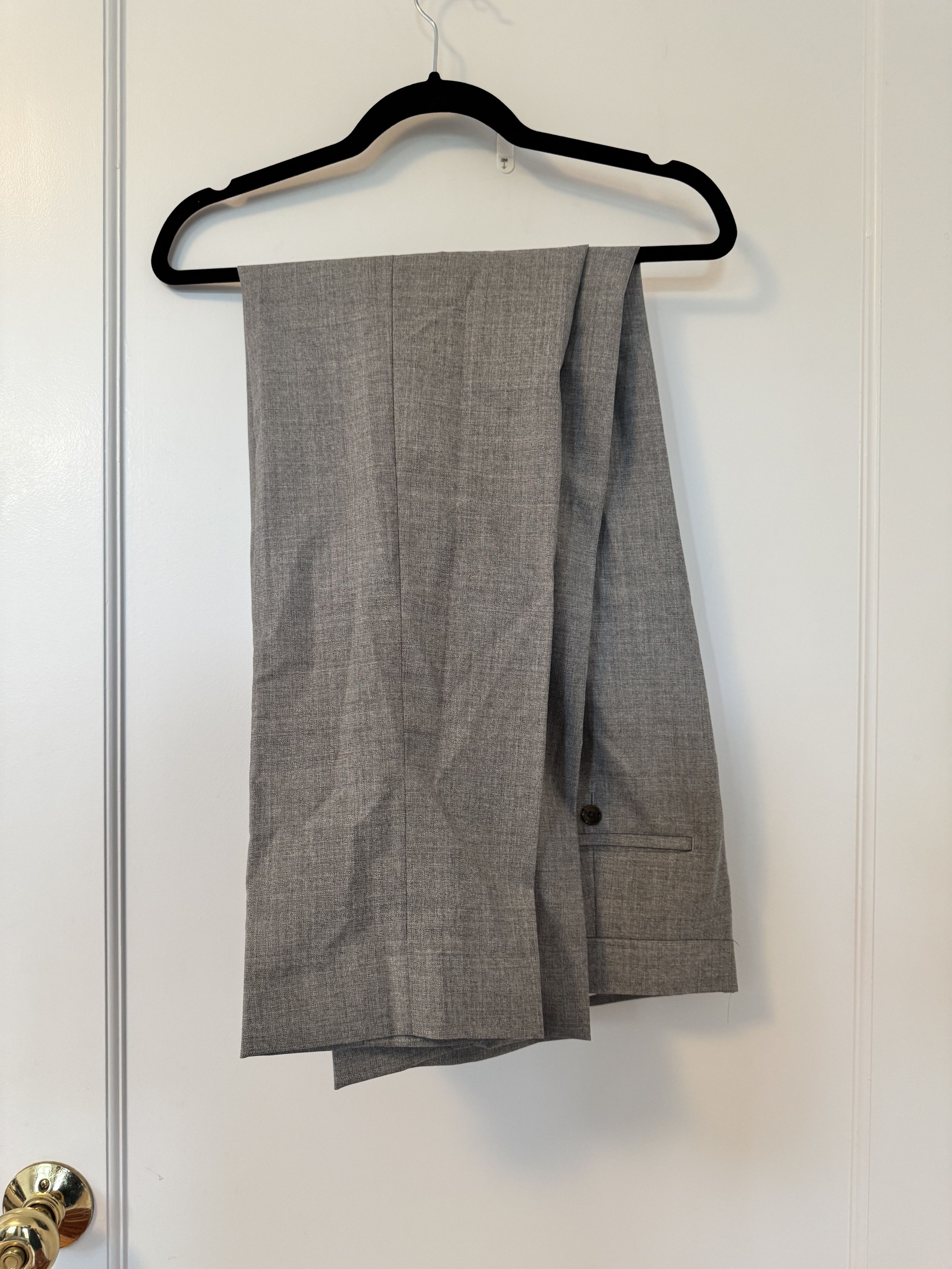 Banana Republic Banana Republic Rustico Gray Double-Breasted Suit 40R / 34 Size 40R - 3 Thumbnail