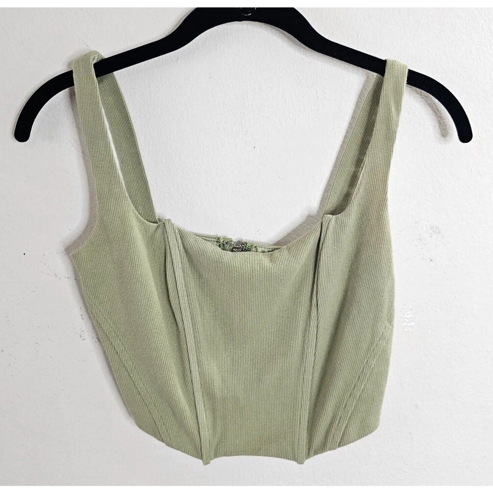 Other Beige Botany Soft Mint Green Square Neck Corset Crop Top S Size S / US 4 / IT 40 - 1 Thumbnail