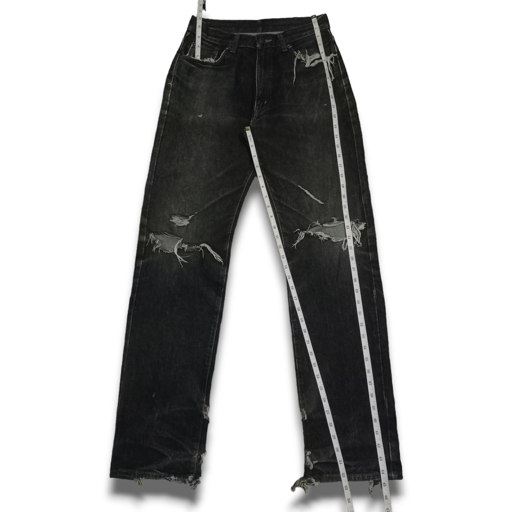 Japanese Brand Vintage Japanese Redwood Punk Style Destroyed Loose Jeans Size US 28 / EU 44 - 12 Thumbnail