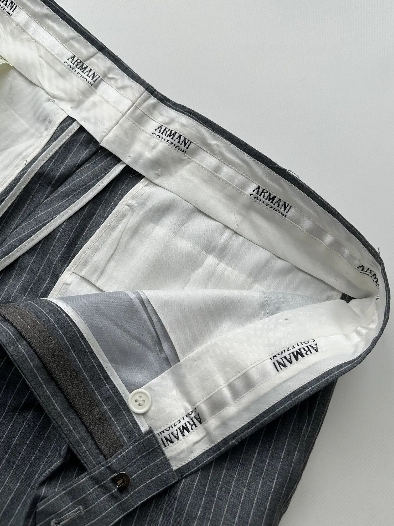 Armani Armani Collezioni Vintage Striped Wool Pants Size US 36 / EU 52 - 7 Thumbnail