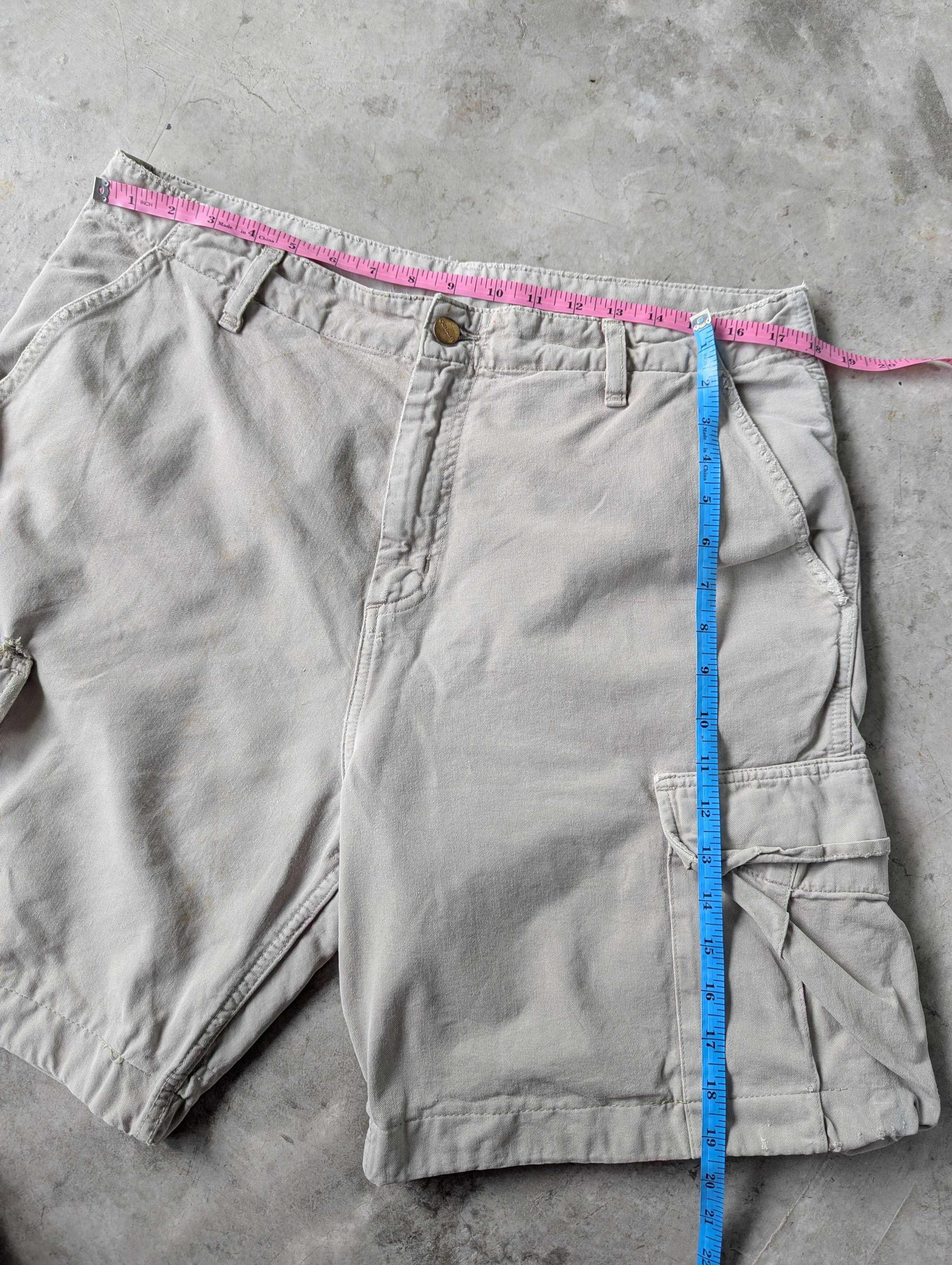 Carhartt Distressed Faded Biege Carhartt Bermuda Short Cargo Pants Size US 38 / EU 54 - 16 Thumbnail