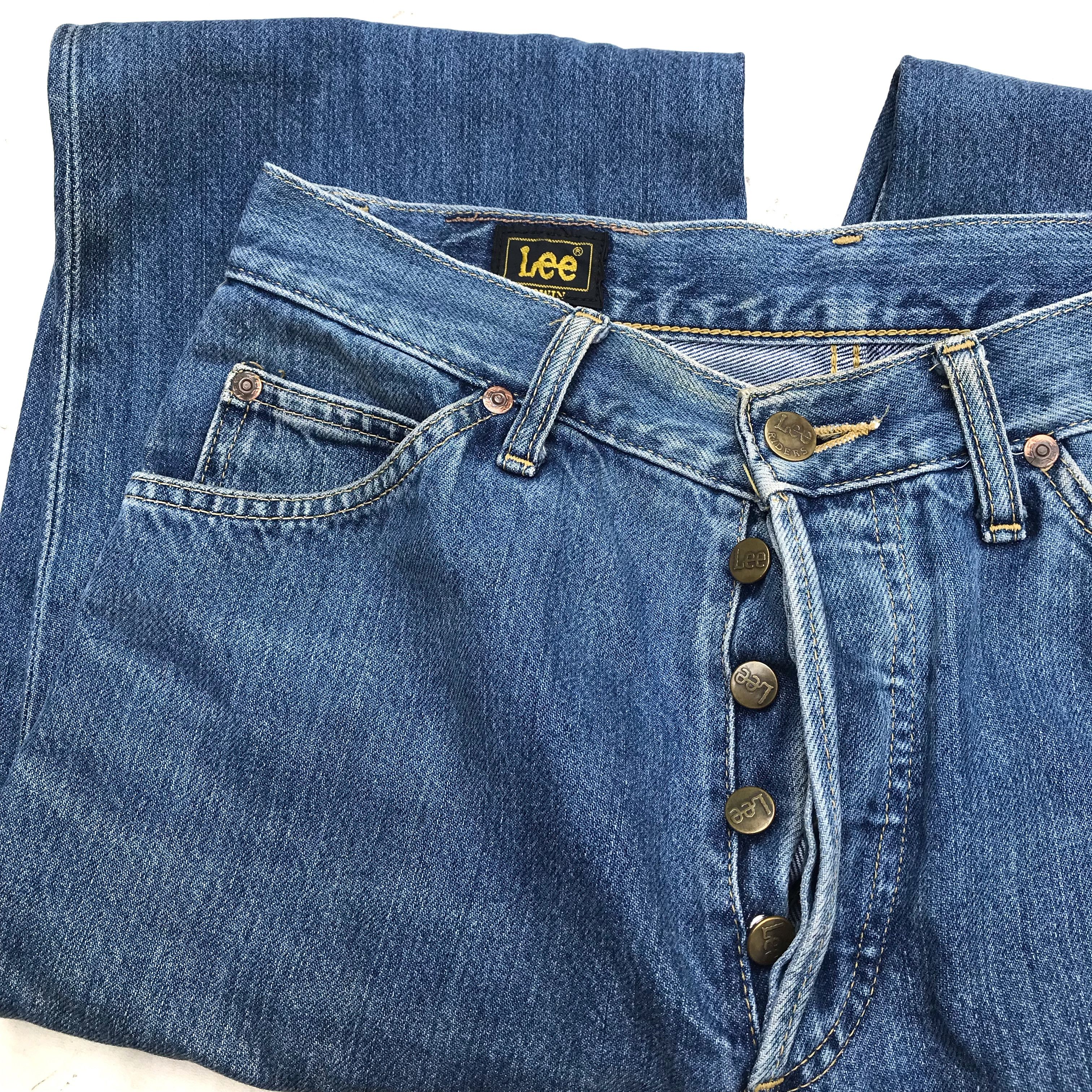 Lee × Union LA × Vintage Vintage Lee riders X Edwin sanforized union made jeans butto Size US 31 - 7 Thumbnail