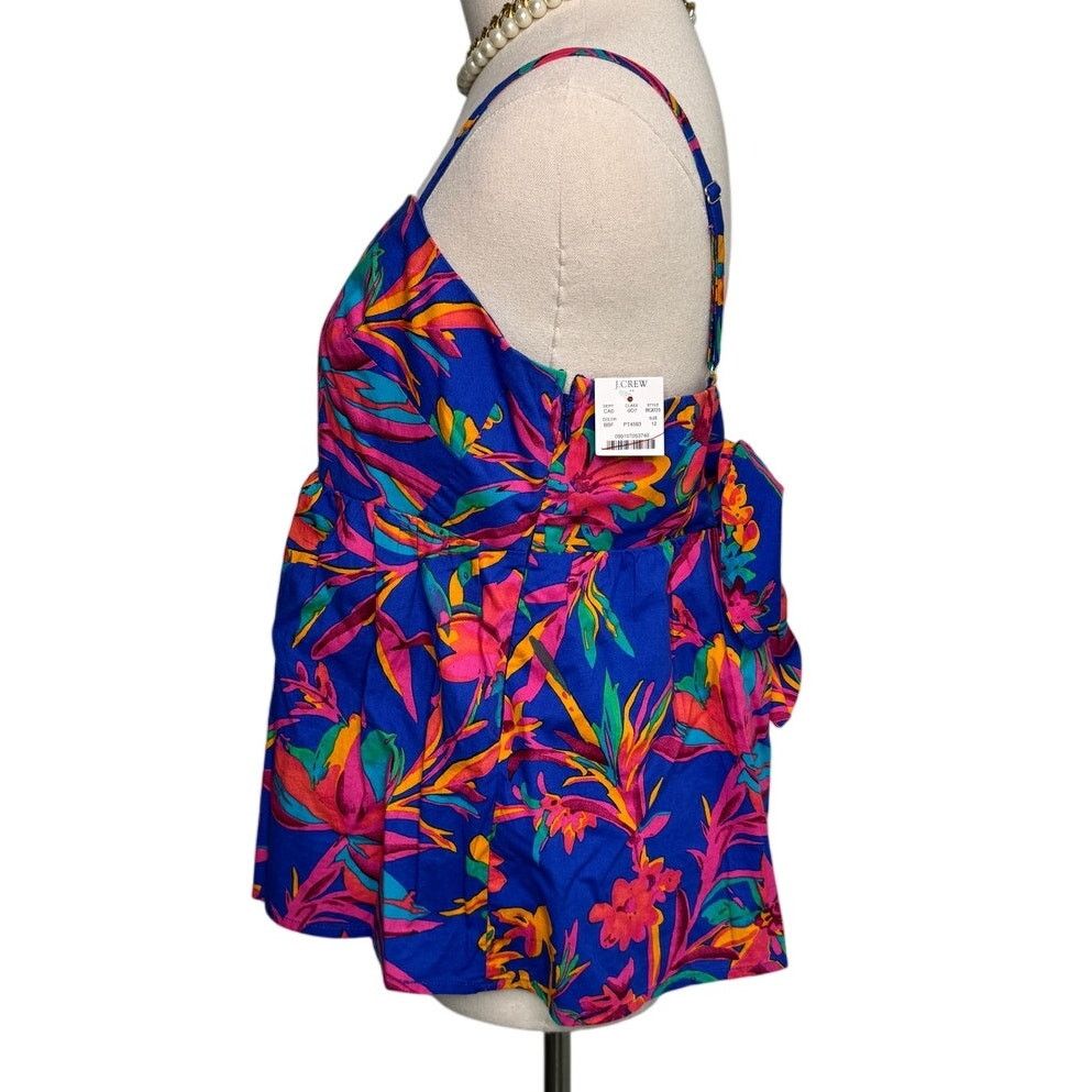 J.Crew J.Crew Factory Tropical Floral Tank Top blue pink size 12 Size XL / US 12-14 / IT 48-50 - 4 Thumbnail