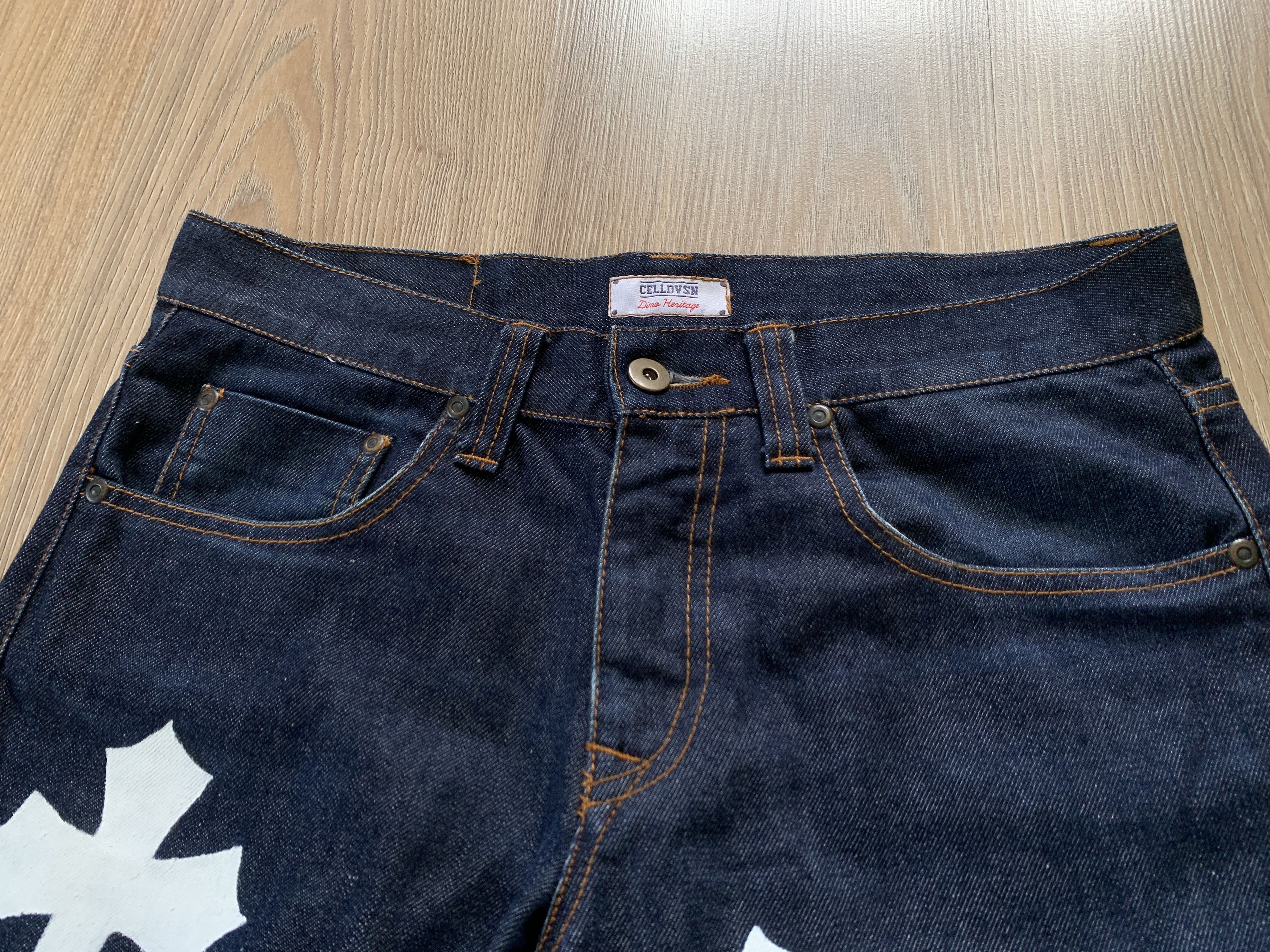 Designer Vintage Cell Dvsn Dino Heritage Cross Printed Jeans Size US 28 / EU 44 - 5 Thumbnail