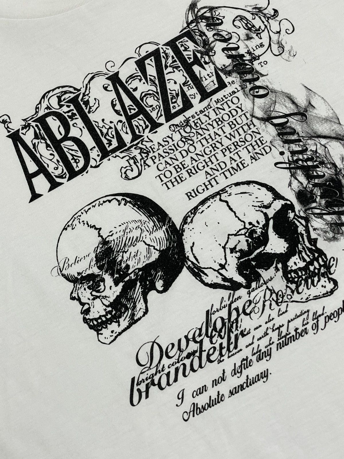 If Six Was Nine Beaumere Ablaze Y2K Skull Affliction Wording Smoke Graphic Size US M / EU 48-50 / 2 - 11 Thumbnail