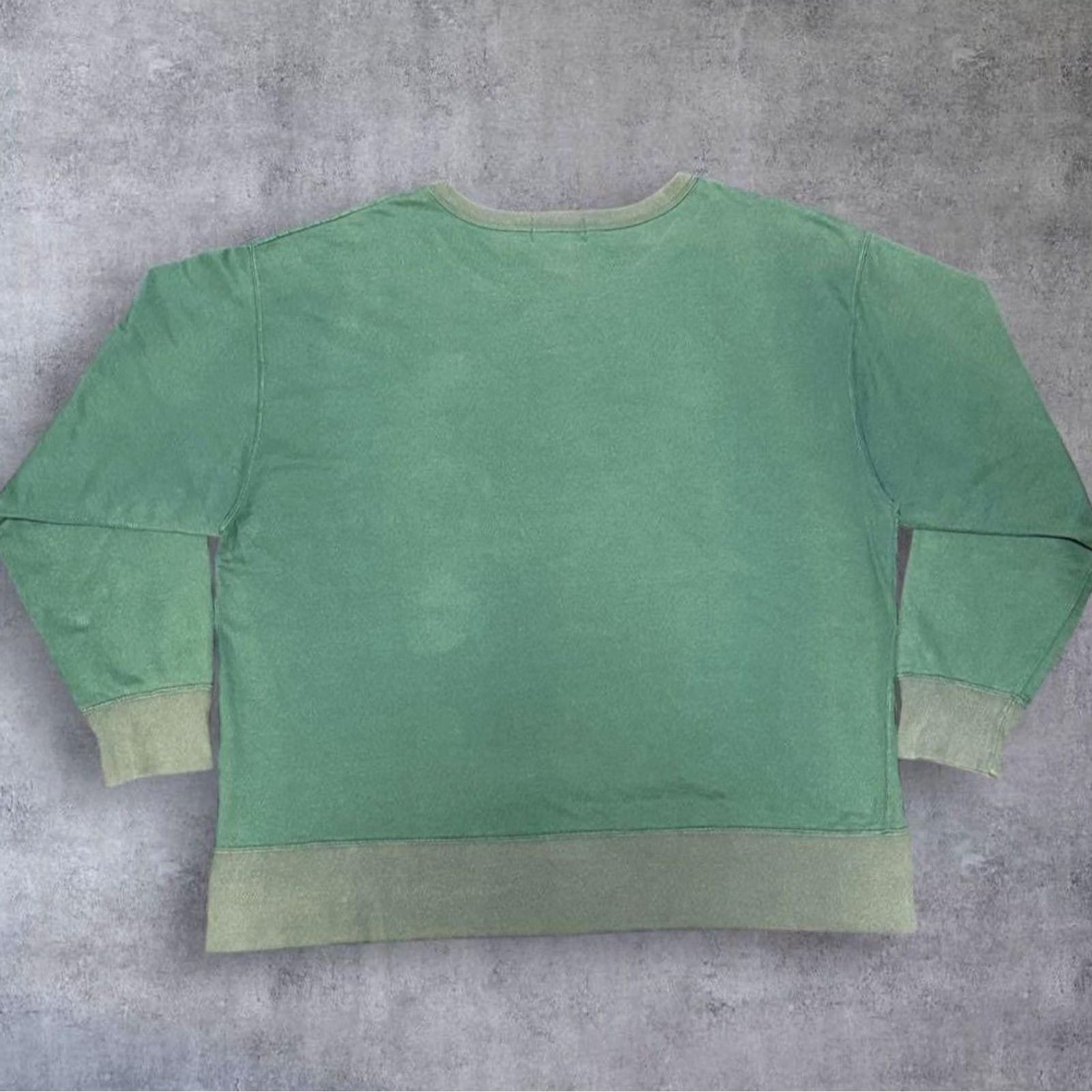 Vintage RRL RALPH LAUREN 90S 3 STAR SWEATSHIRT TWO TONE MEN FADED GREEN M Sweatshirt Mens Size US M / EU 48-50 / 2 - 2 Thumbnail