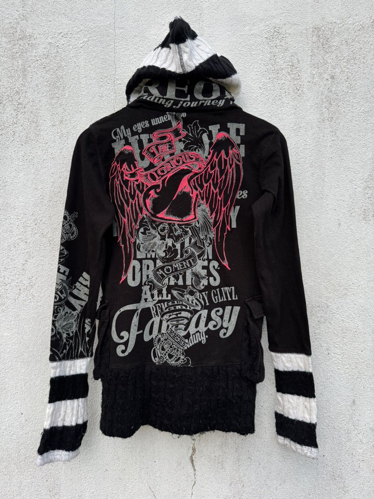 Le Grande Bleu (L.G.B.) Japanese Anarchy Fur Grunge Punk lgb Styled Gothic Hoodie Size US M / EU 48-50 / 2 - 3 Thumbnail