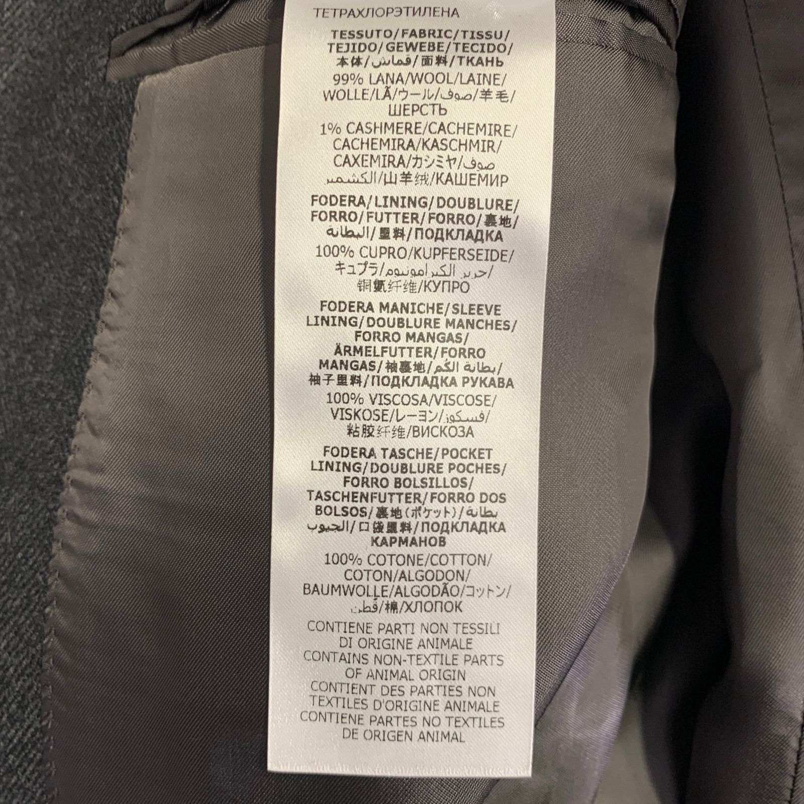 Alexander McQueen ALEXANDER MCQUEEN Size 44 Black Wool Cashmere Sport Coat Size 44R - 9 Thumbnail