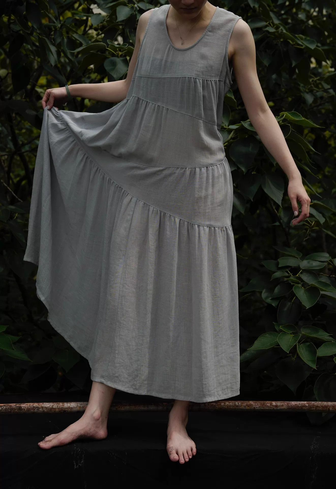 Comme des Garcons CDG 1993 tricot gray sleeveless dress free size Size ONE SIZE - 5 Thumbnail