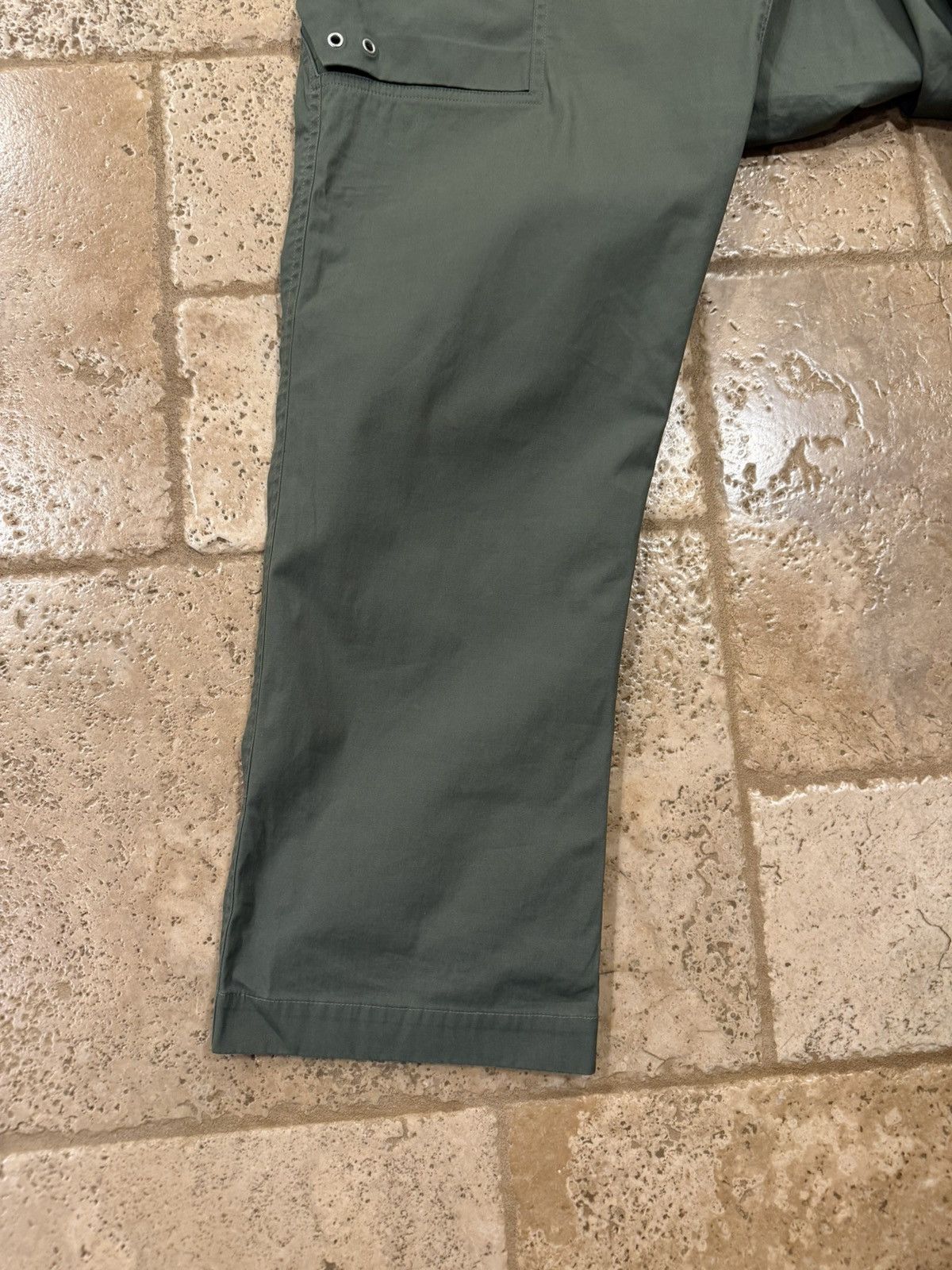 Rick Owens Rick Owens EDFU 23 Green Drop Crotch Cargo Drawstring Pants Size US 34 / EU 50 - 2 Thumbnail