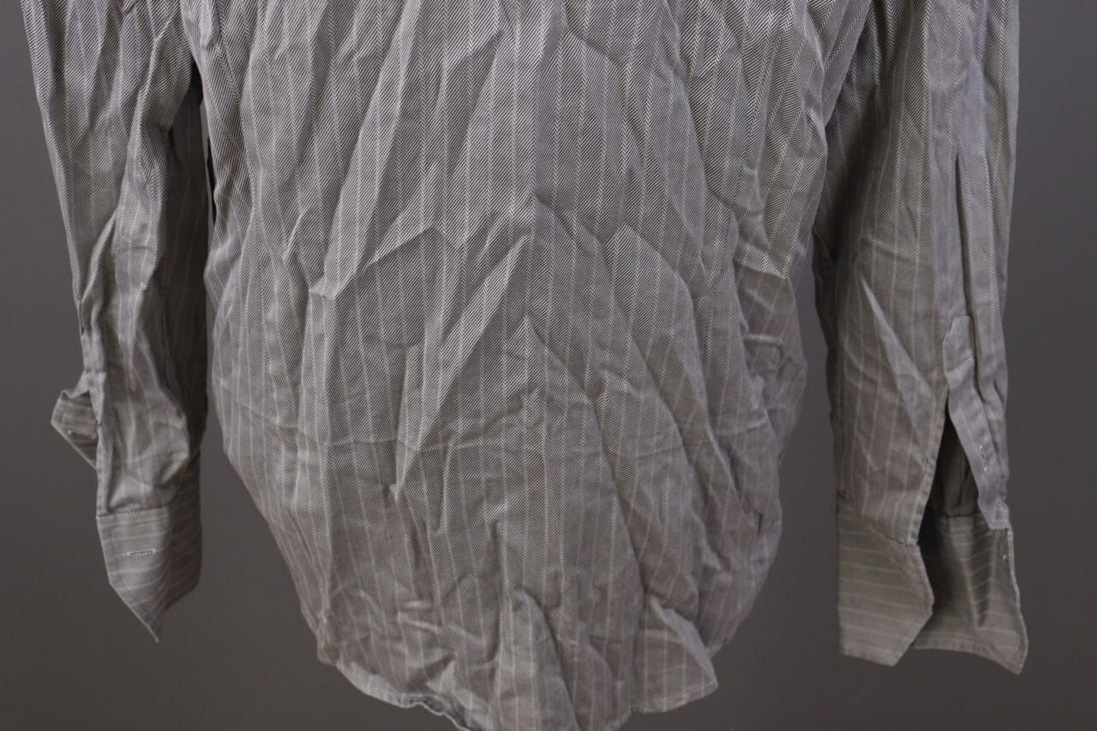 Eton Vintage Eton Gray Striped Long Sleeve Button Down Shirt Size US M / EU 48-50 / 2 - 10 Thumbnail